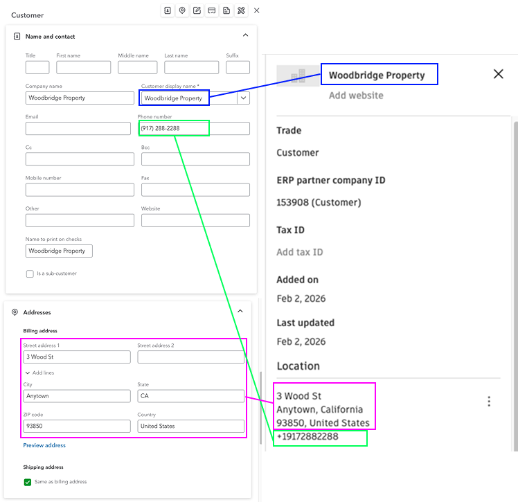 Autodesk Build and QuickBooks Online Customers Mapping