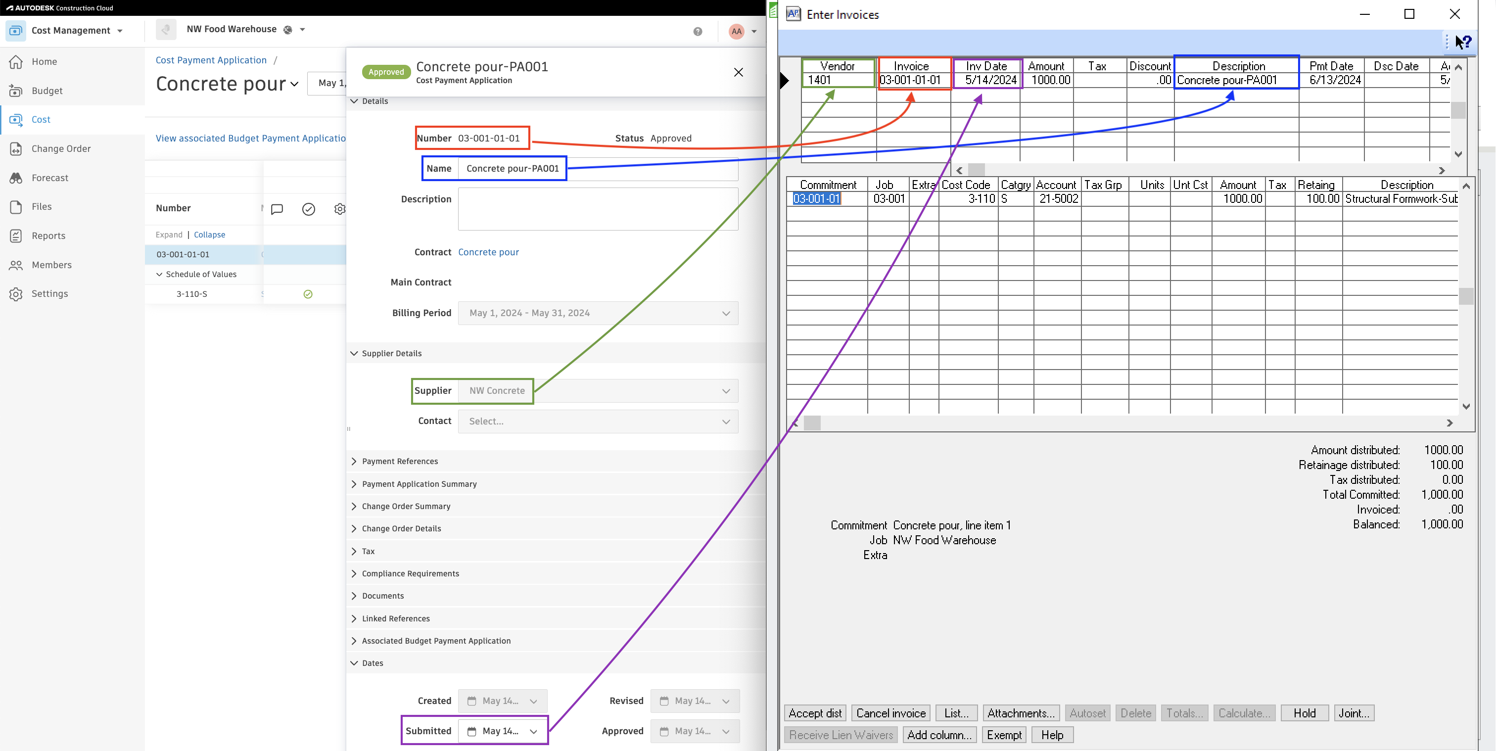 Autodesk Build and Sage 100 Vendors Mapping