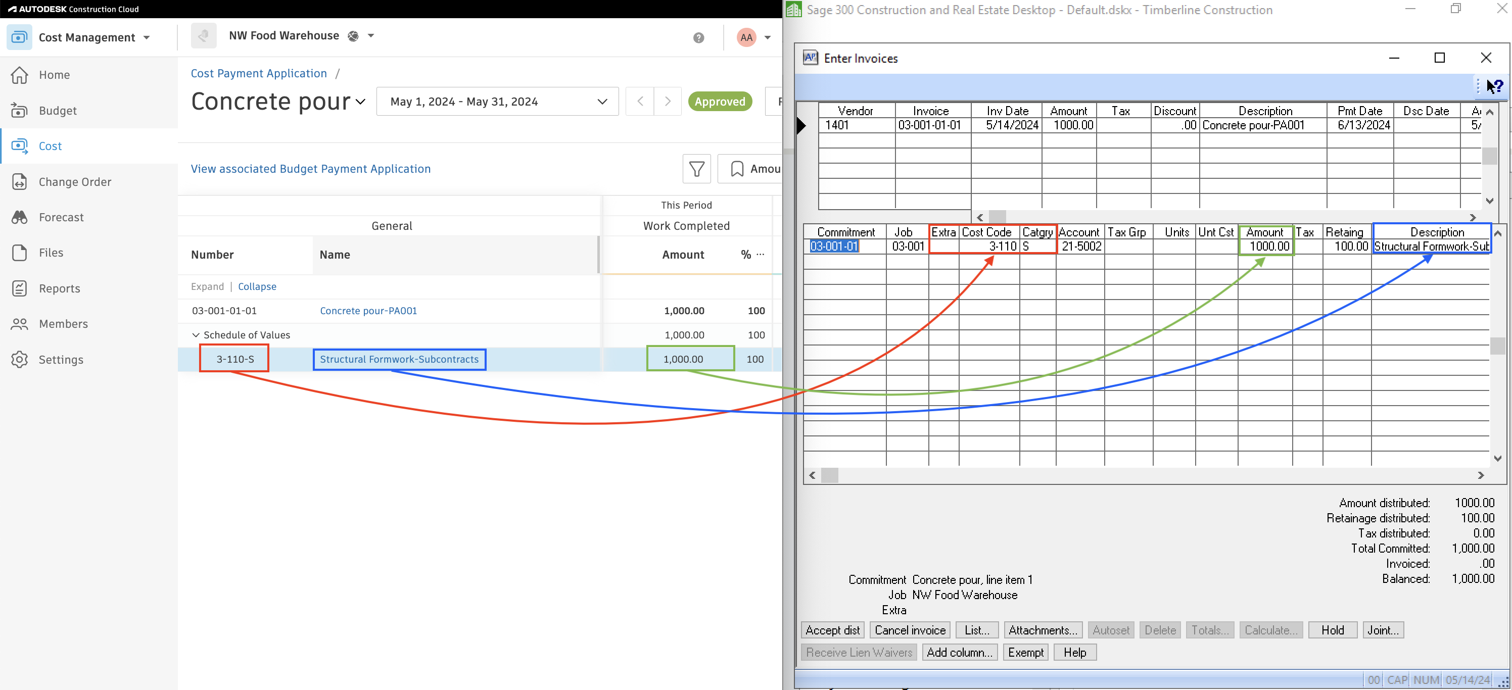 Autodesk Build and Sage 100 Vendors Mapping