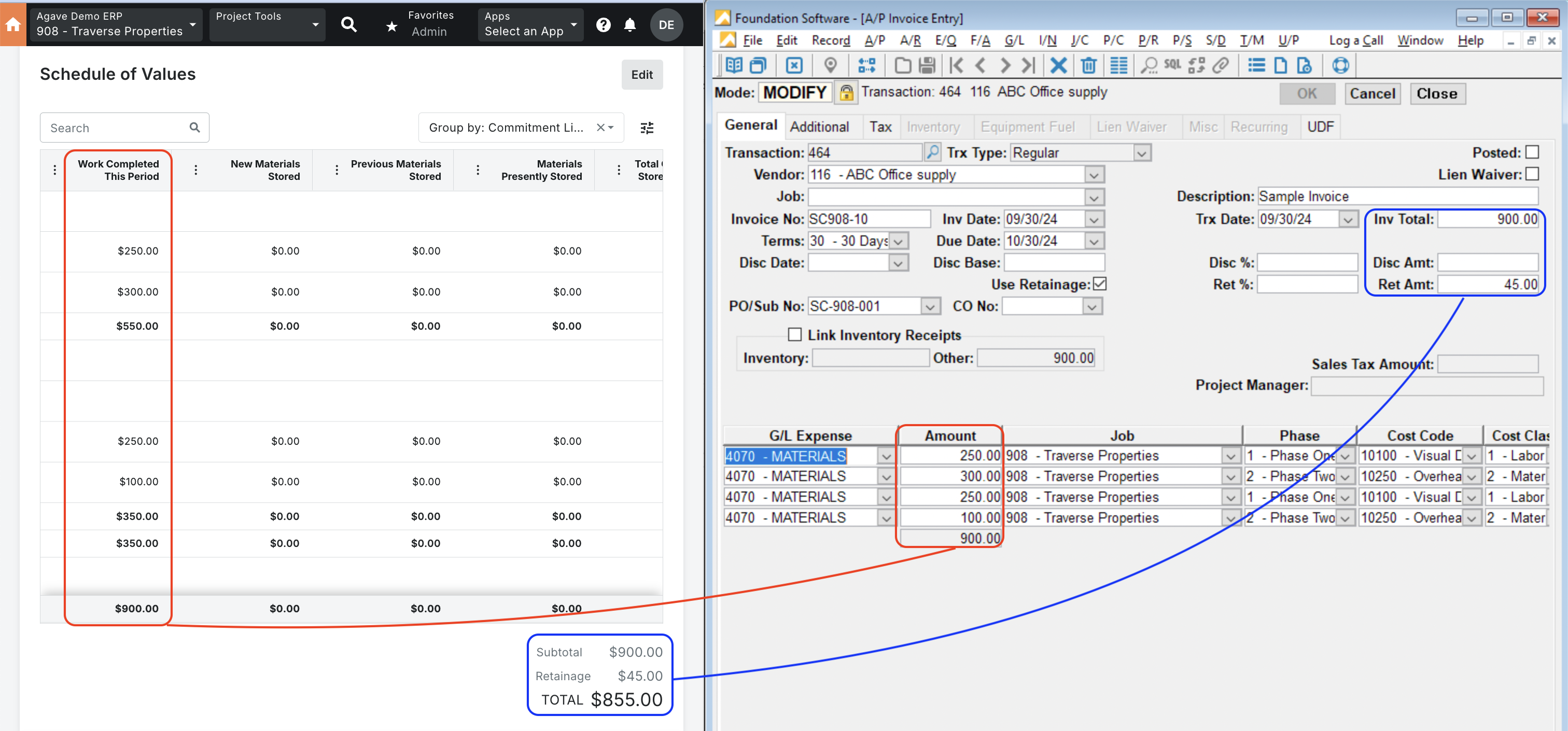 Foundation and Procore Visual Mapping