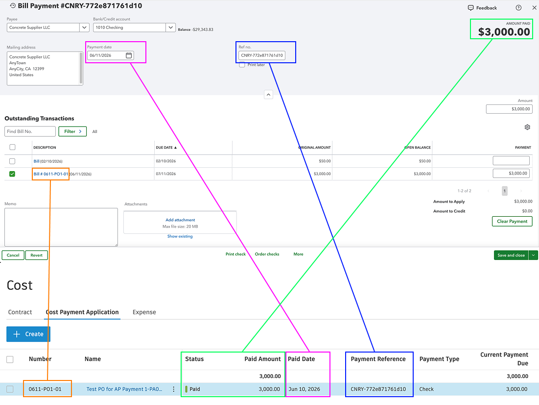 Autodesk Build and QuickBooks Online Visual Mapping