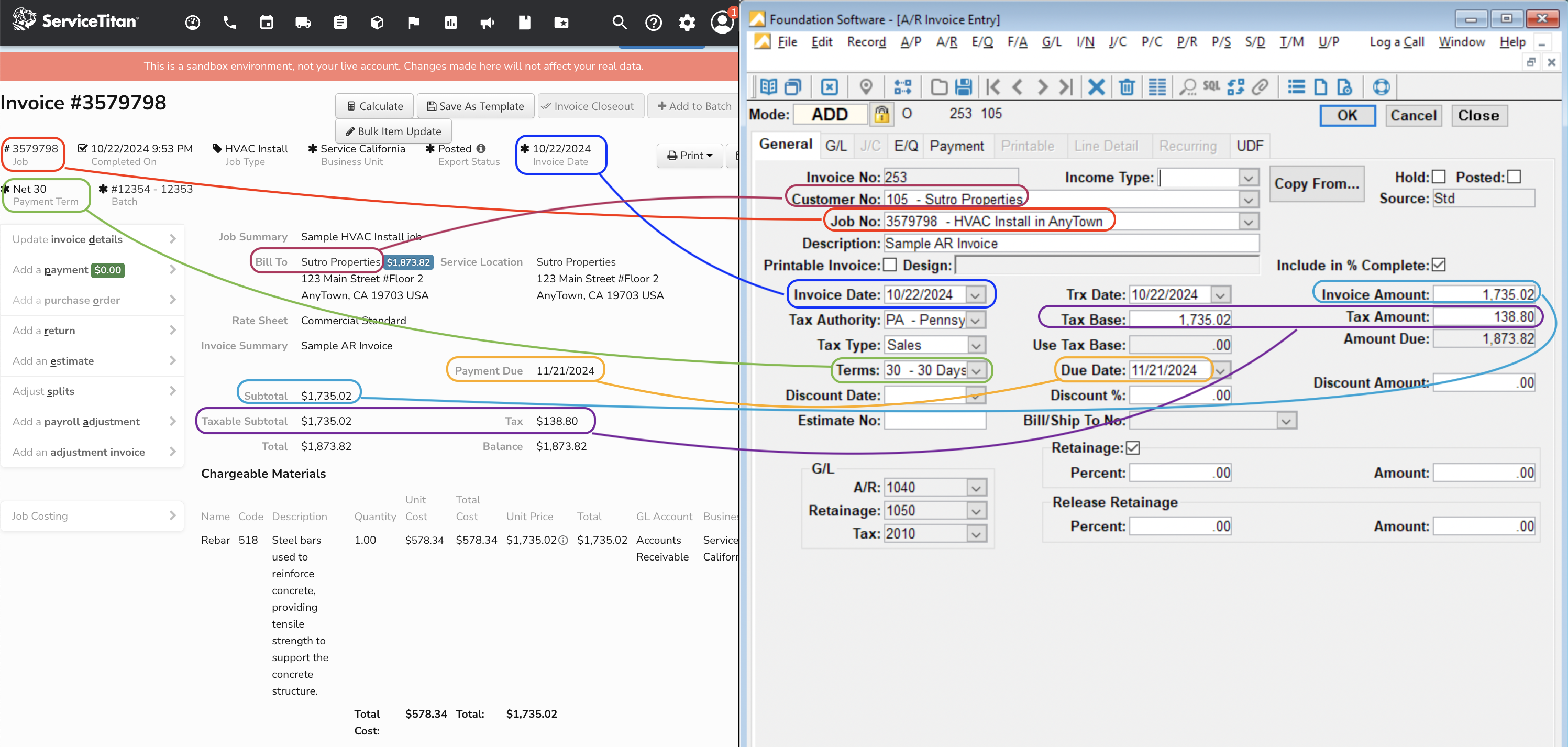 ServiceTitan and Foundation Vendors Visual Mapping