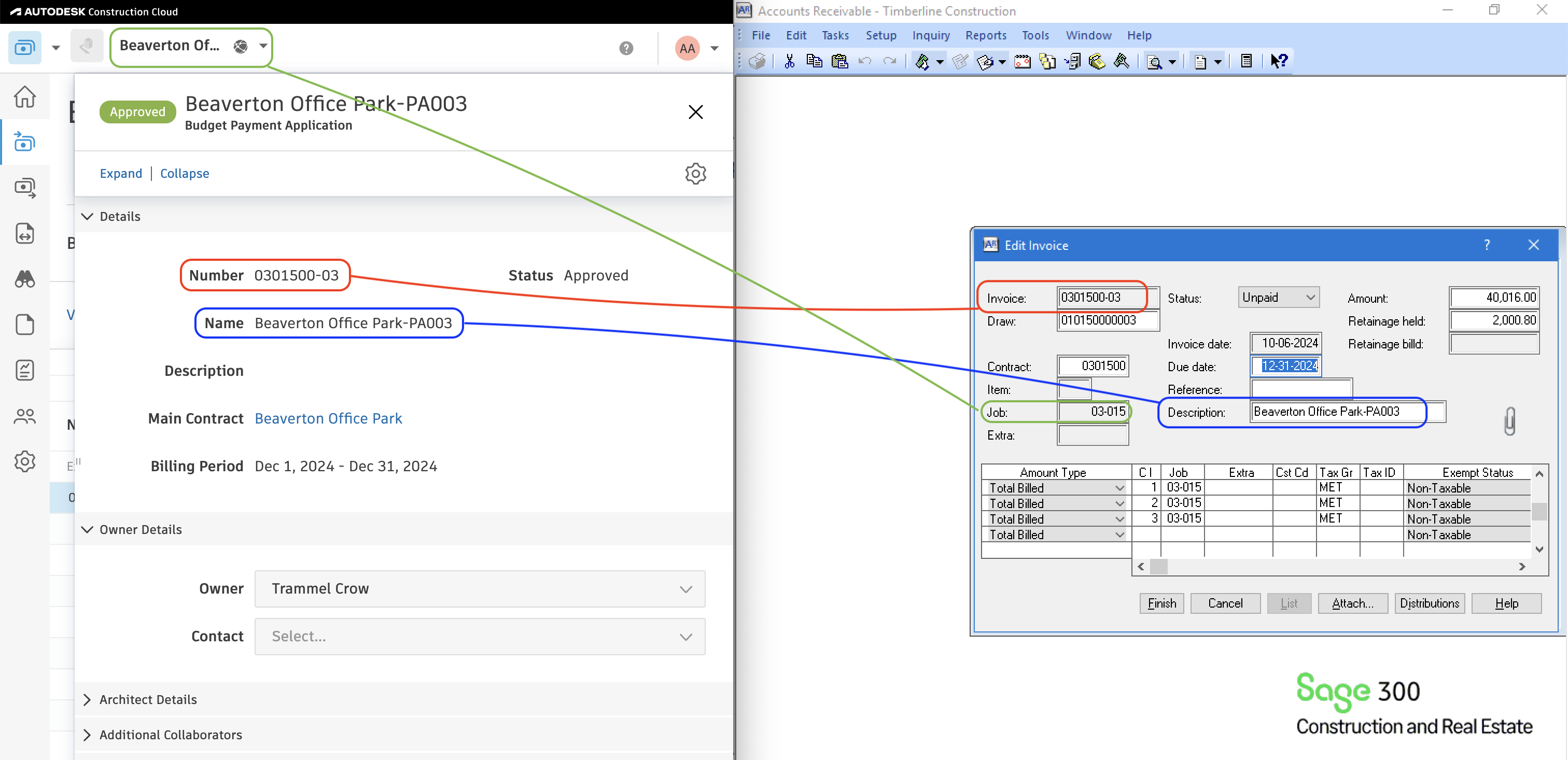 Autodesk Build and Sage 100 Vendors Mapping