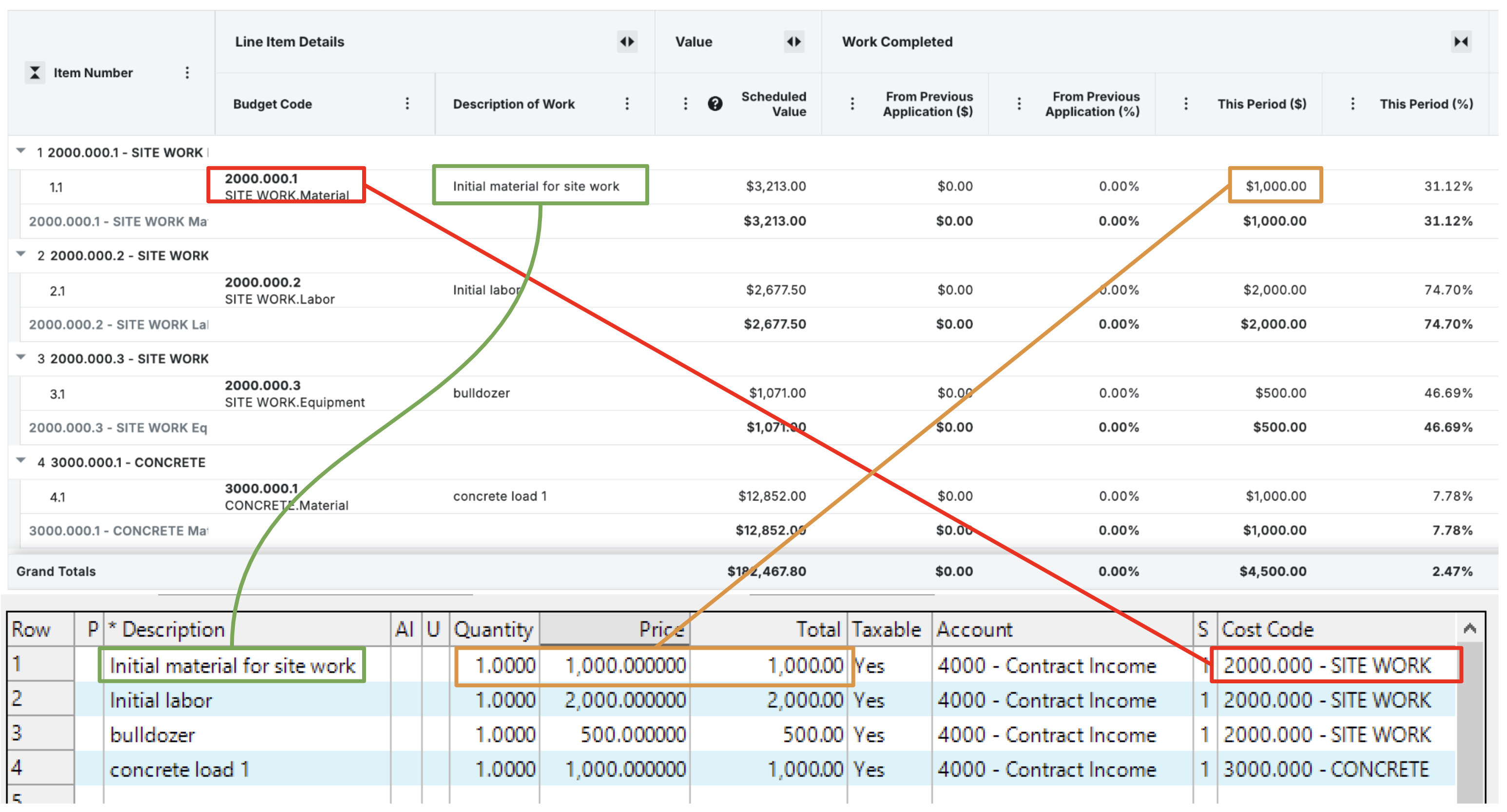 Procore and Sage 100 AR Invoices Mapping 2