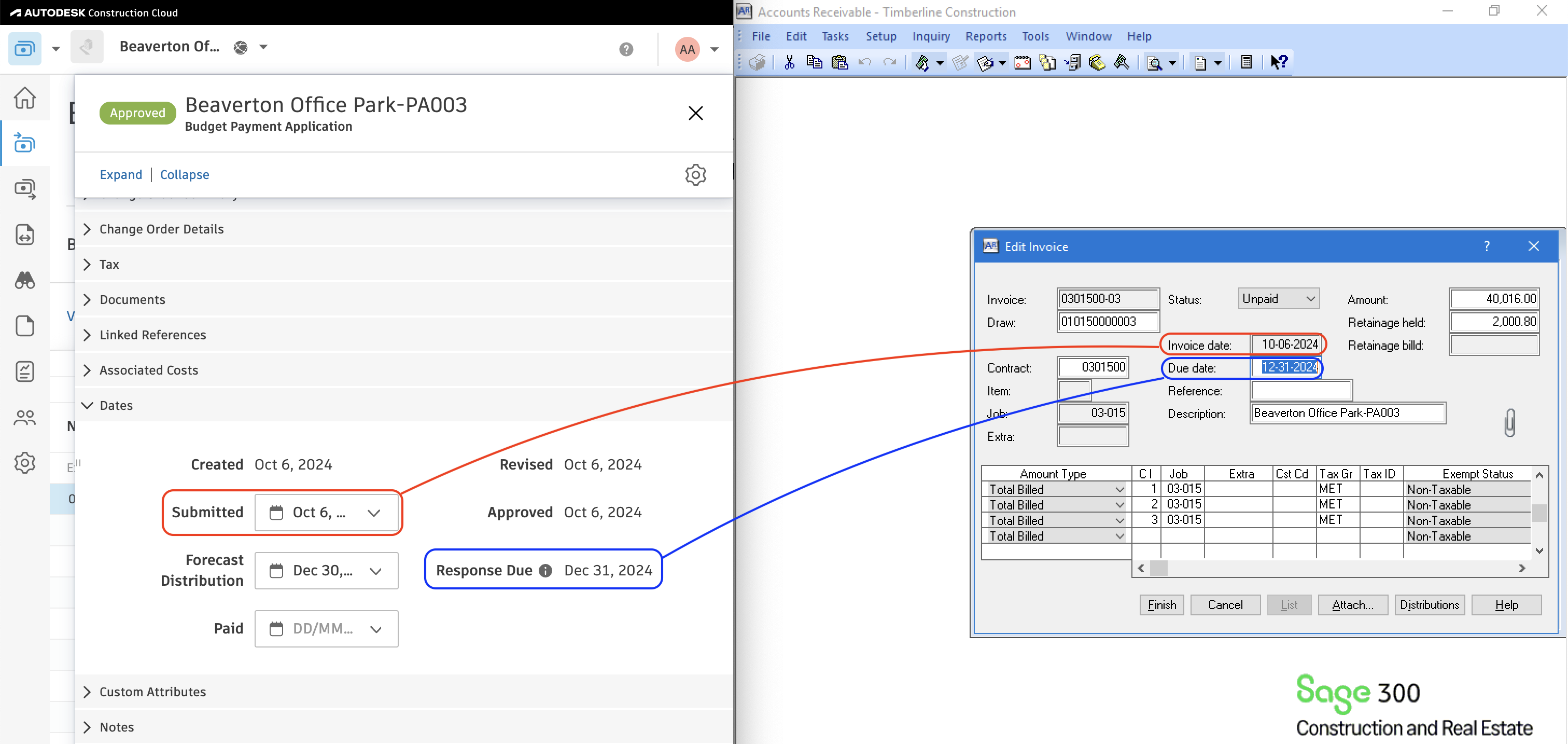 Autodesk Build and Sage 100 Vendors Mapping