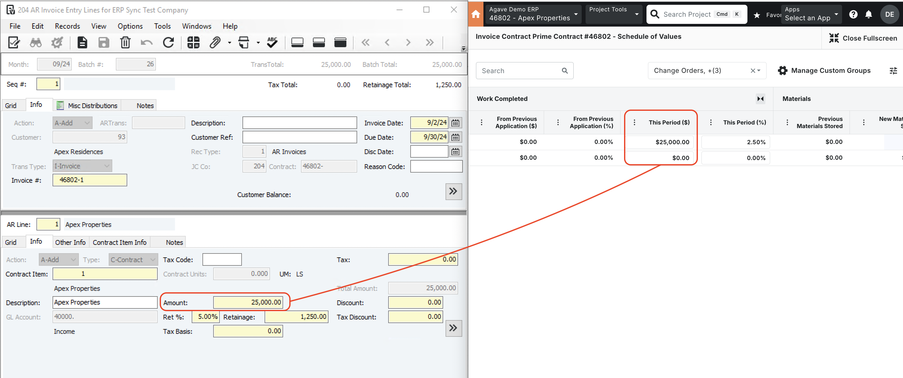 Procore and Vista Visual Mapping