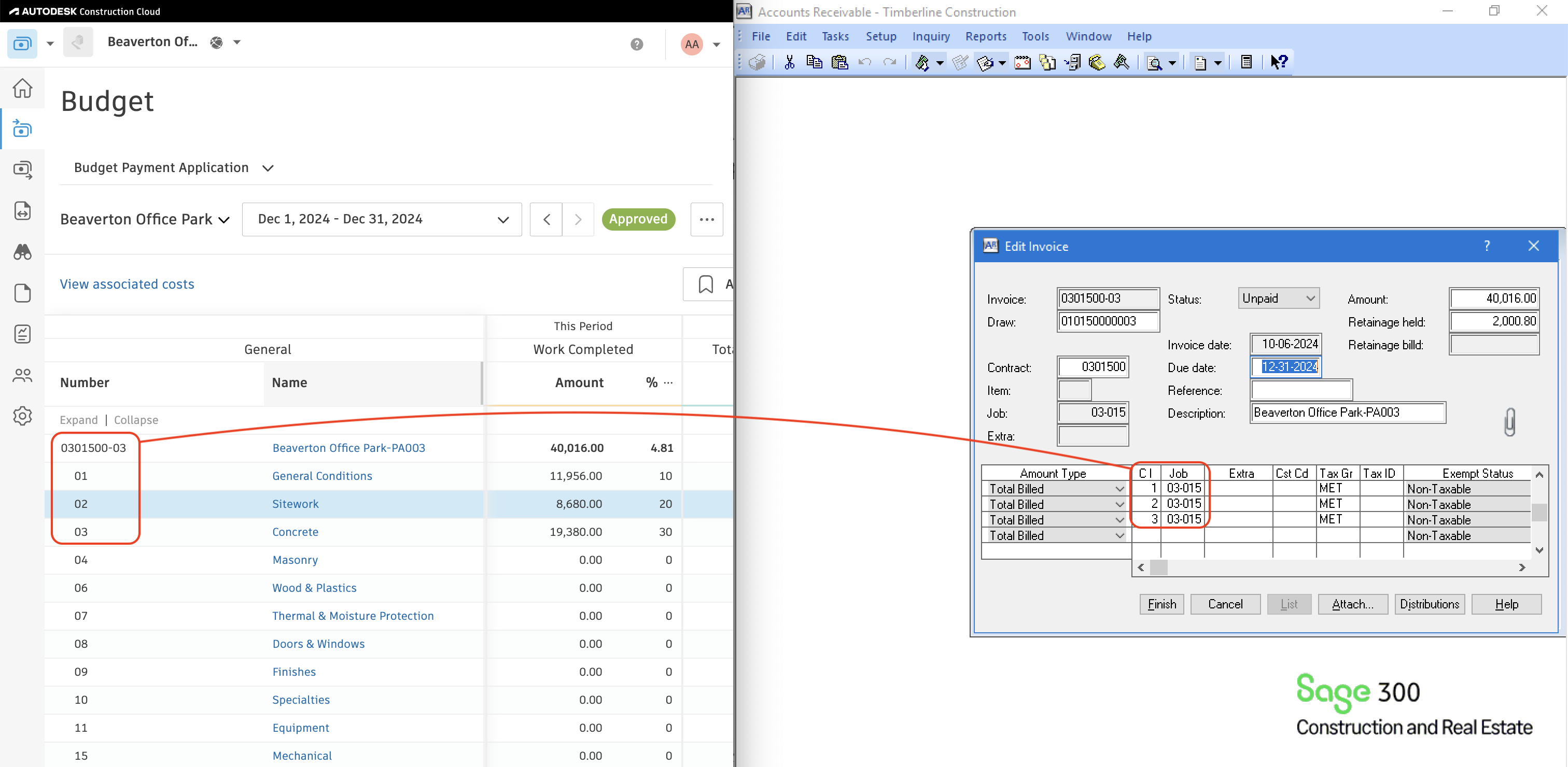 Autodesk Build and Sage 100 Vendors Mapping