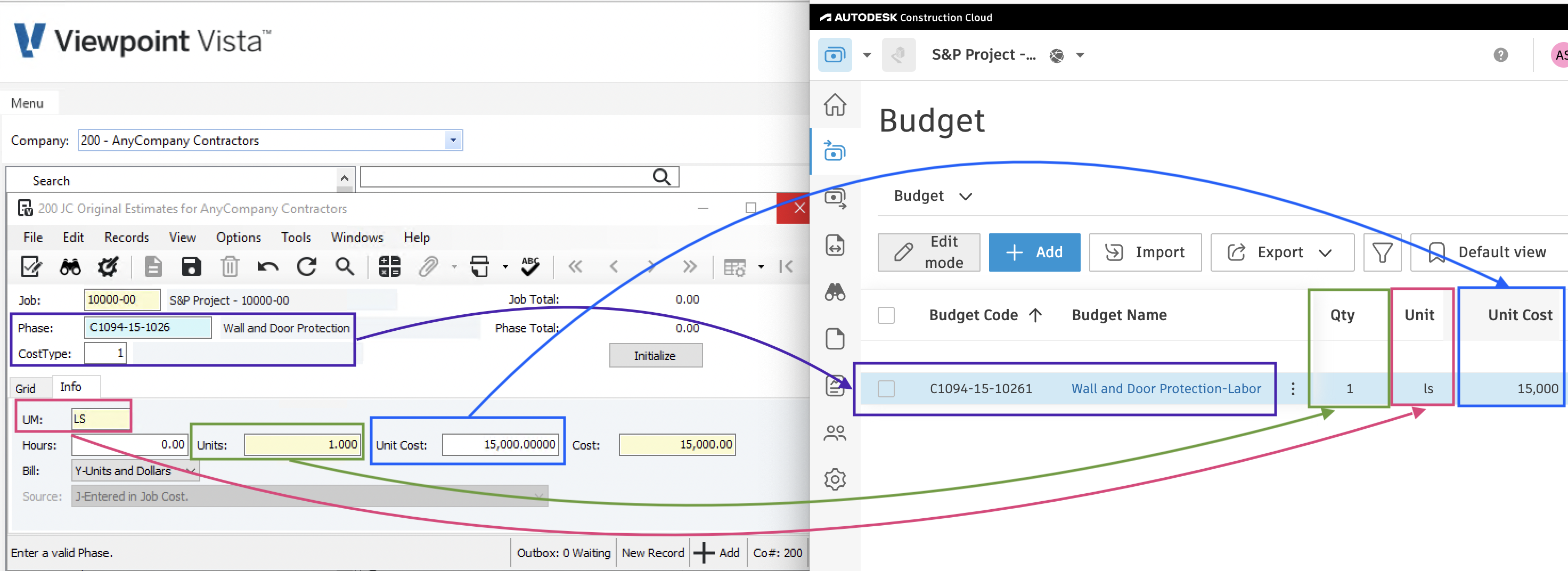 Autodesk Build and Vista Visual Mapping