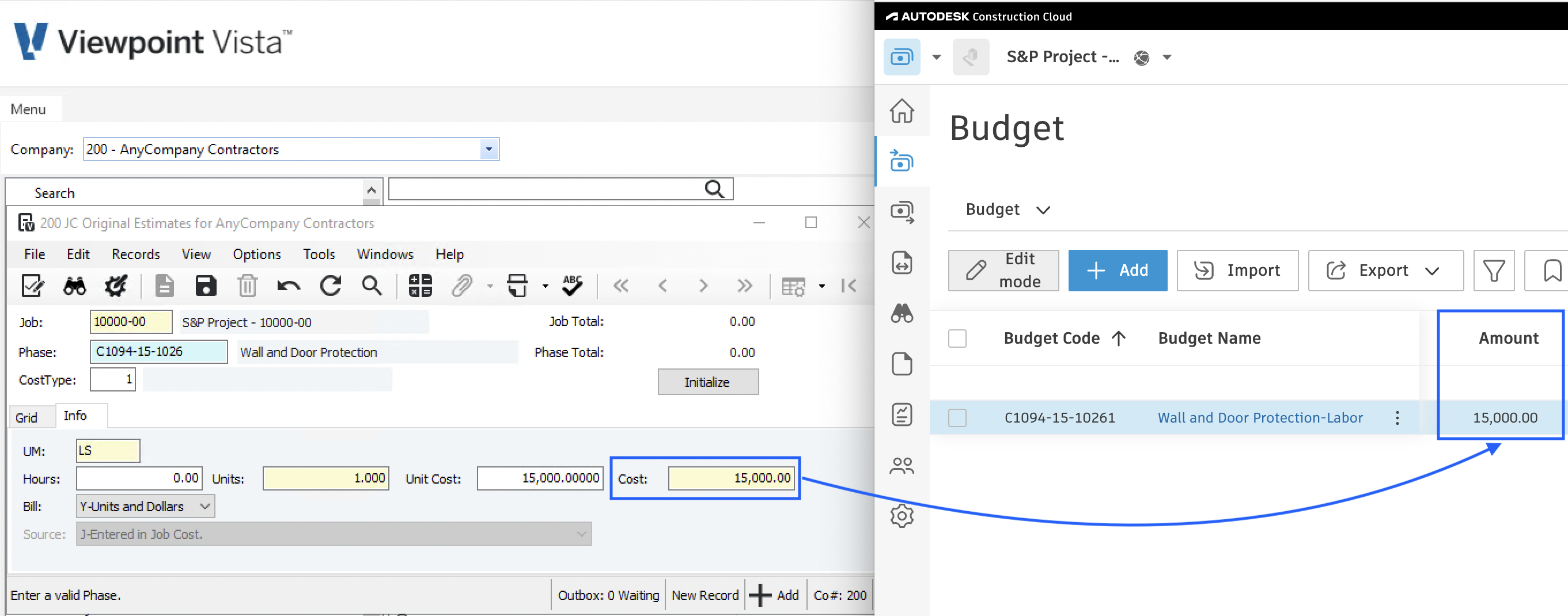 Autodesk Build and Vista Visual Mapping