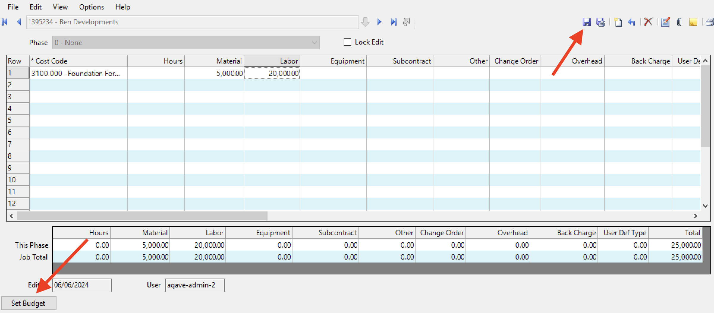 Procore and Sage 100 Budget Line Items Visual Mapping