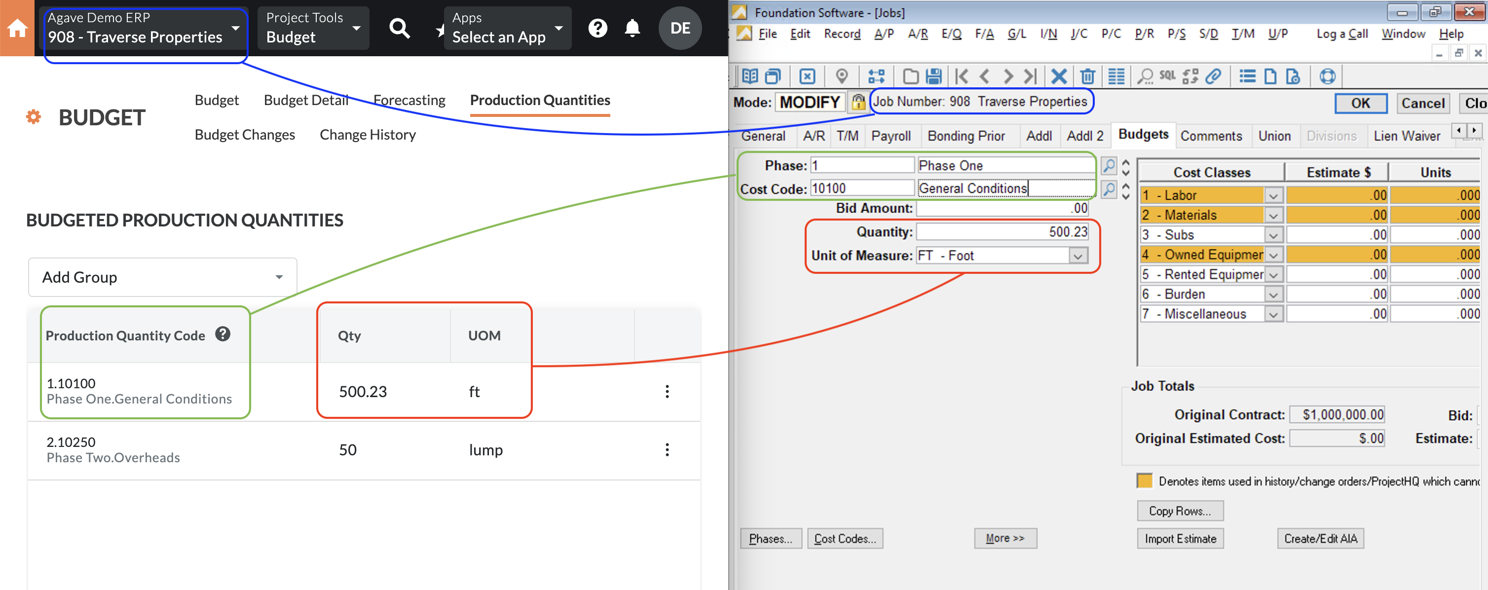 Foundation and Procore Visual Mapping