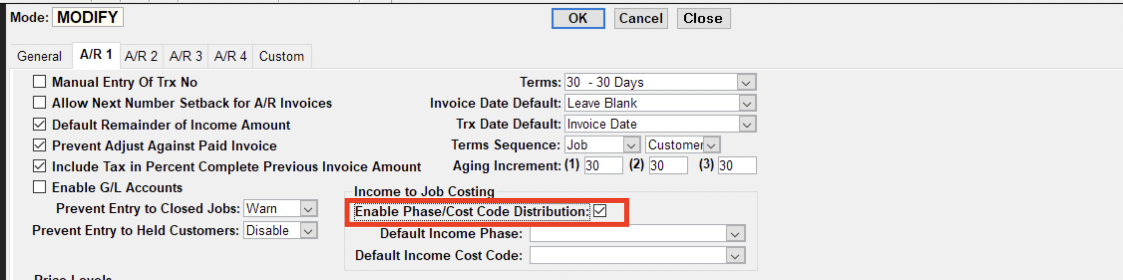 Foundation AR Distribution Setting