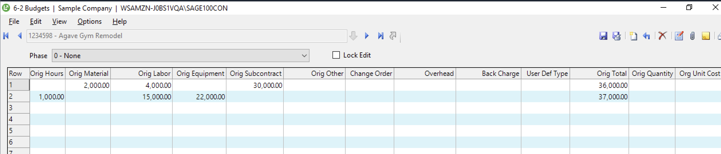 Procore and Sage 100 Cost Projections Current Budget