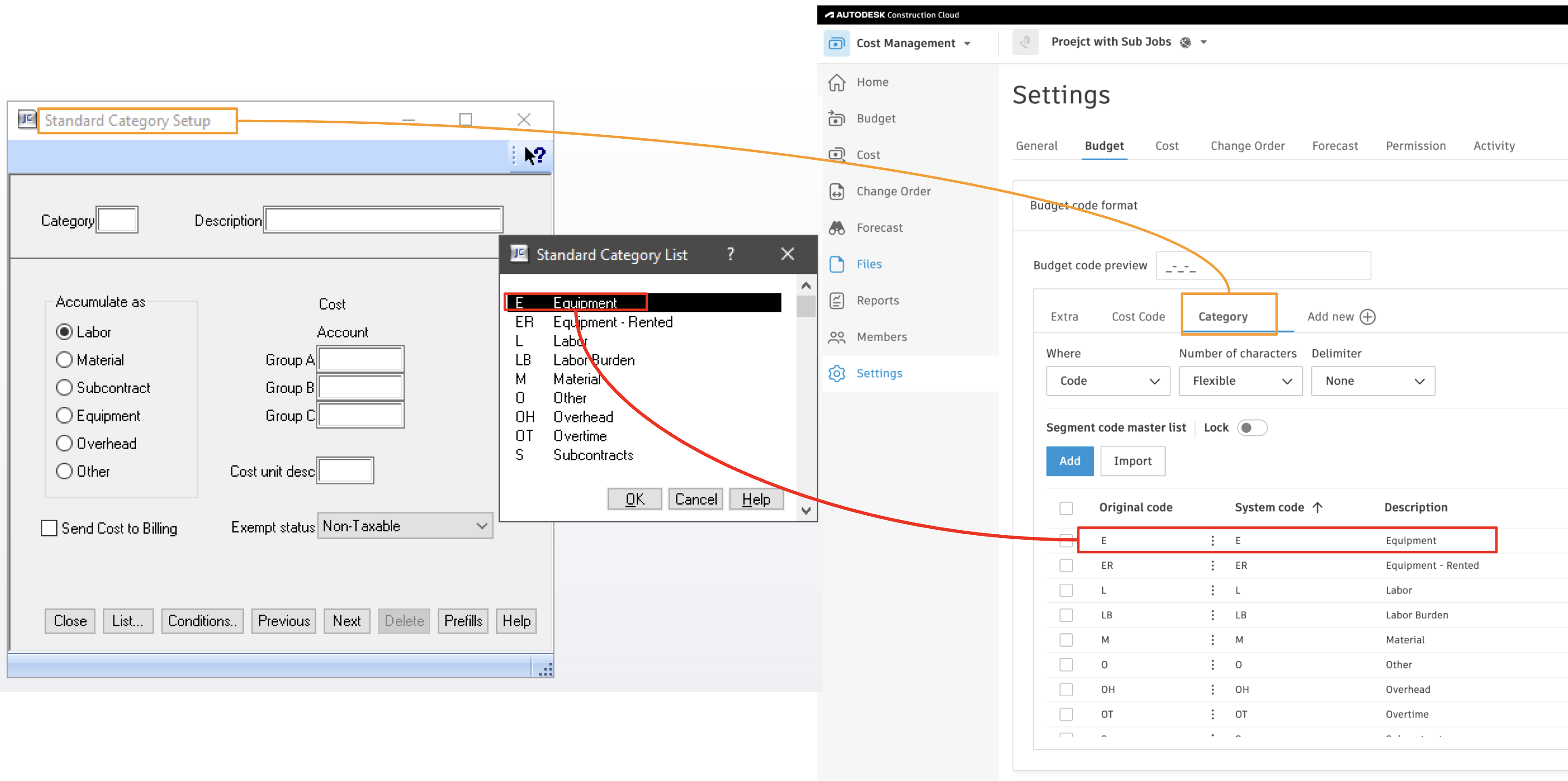 Autodesk Build and Sage 300 Cost Type Mapping