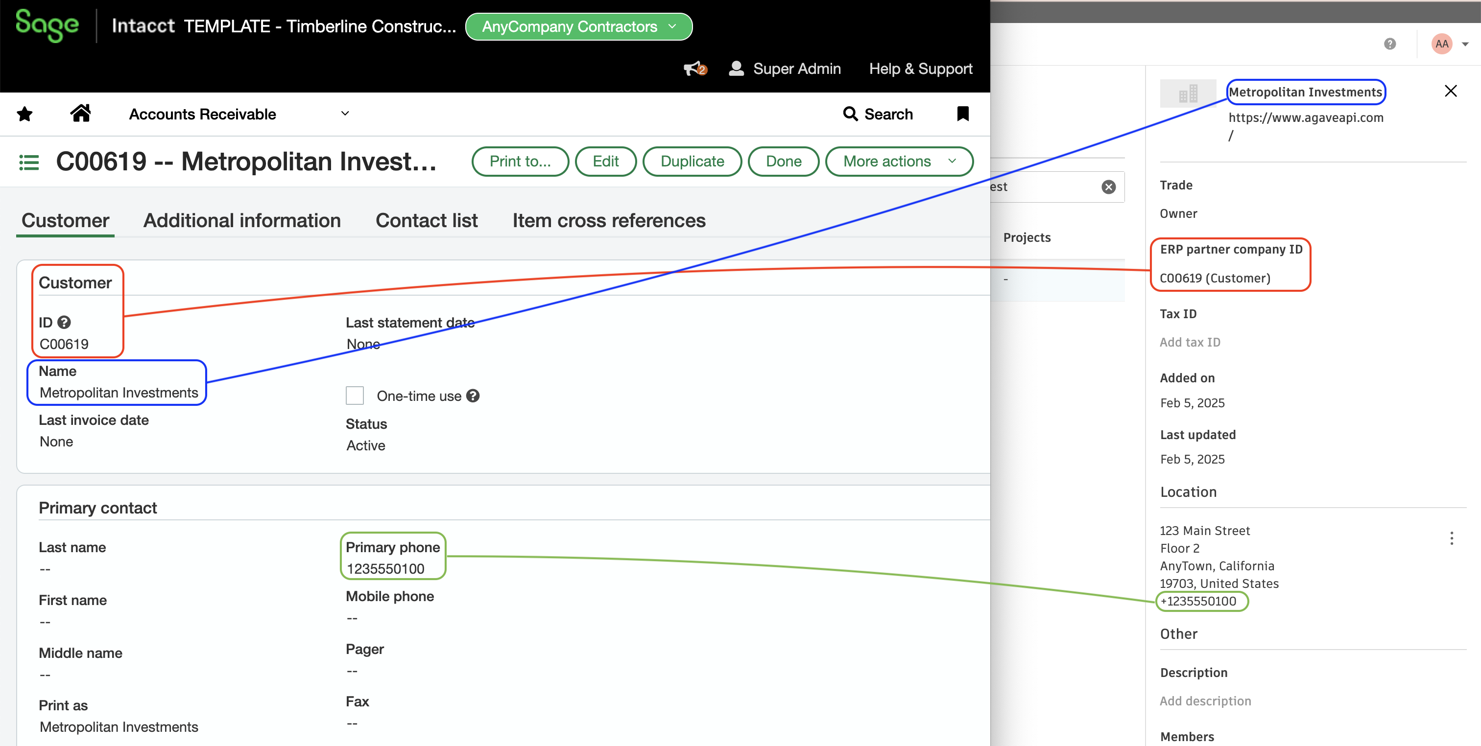 Autodesk Build and Sage Intacct Visual Mapping