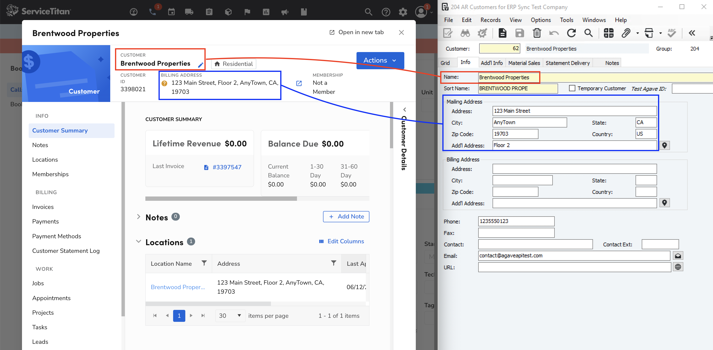 ServiceTitan and Vista Customers Visual Mapping