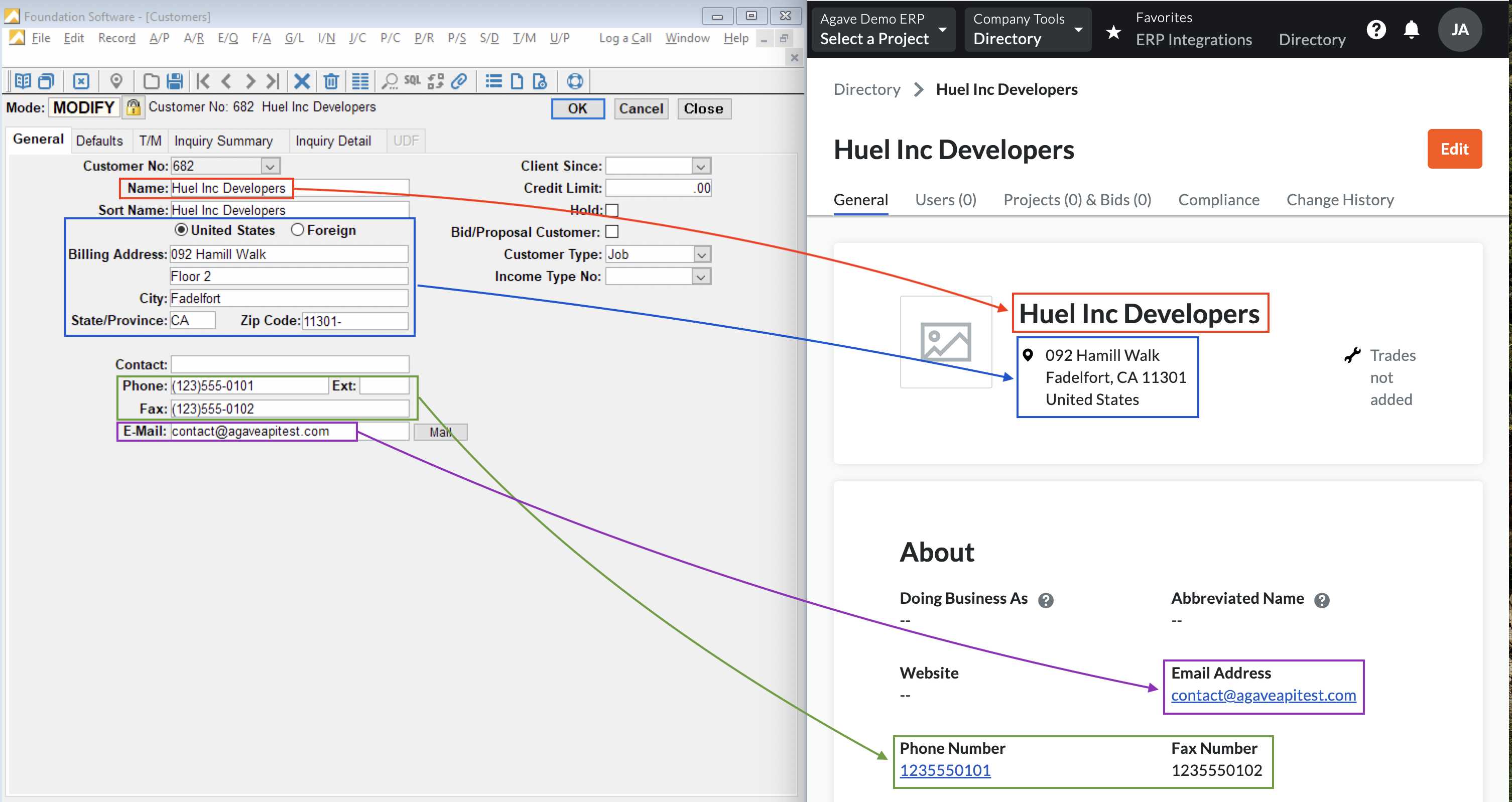 Foundation and Procore Visual Mapping