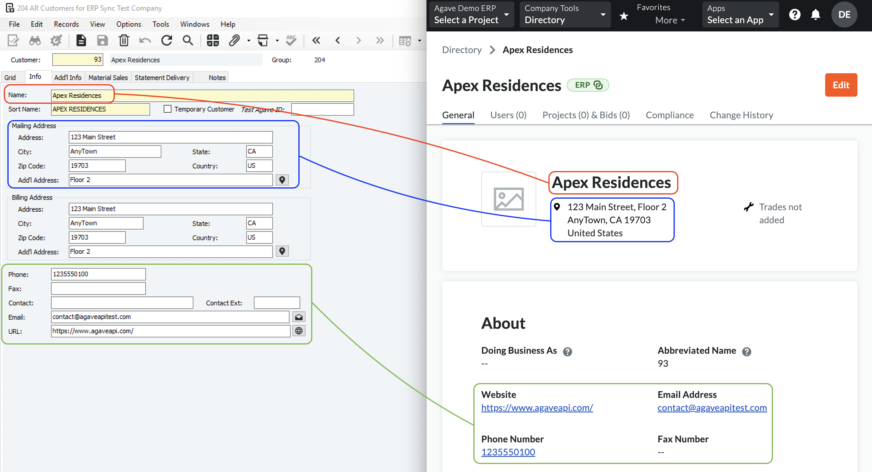 Procore and Vista Visual Mapping