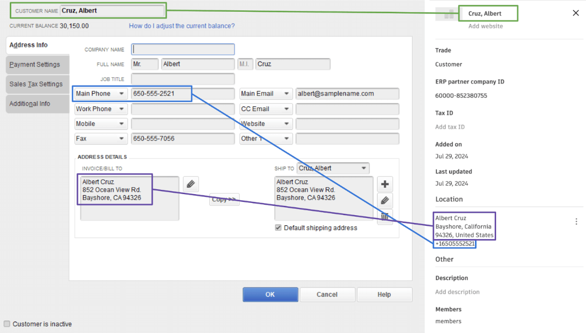 Autodesk Build and QuickBooks Desktop Customers Mapping