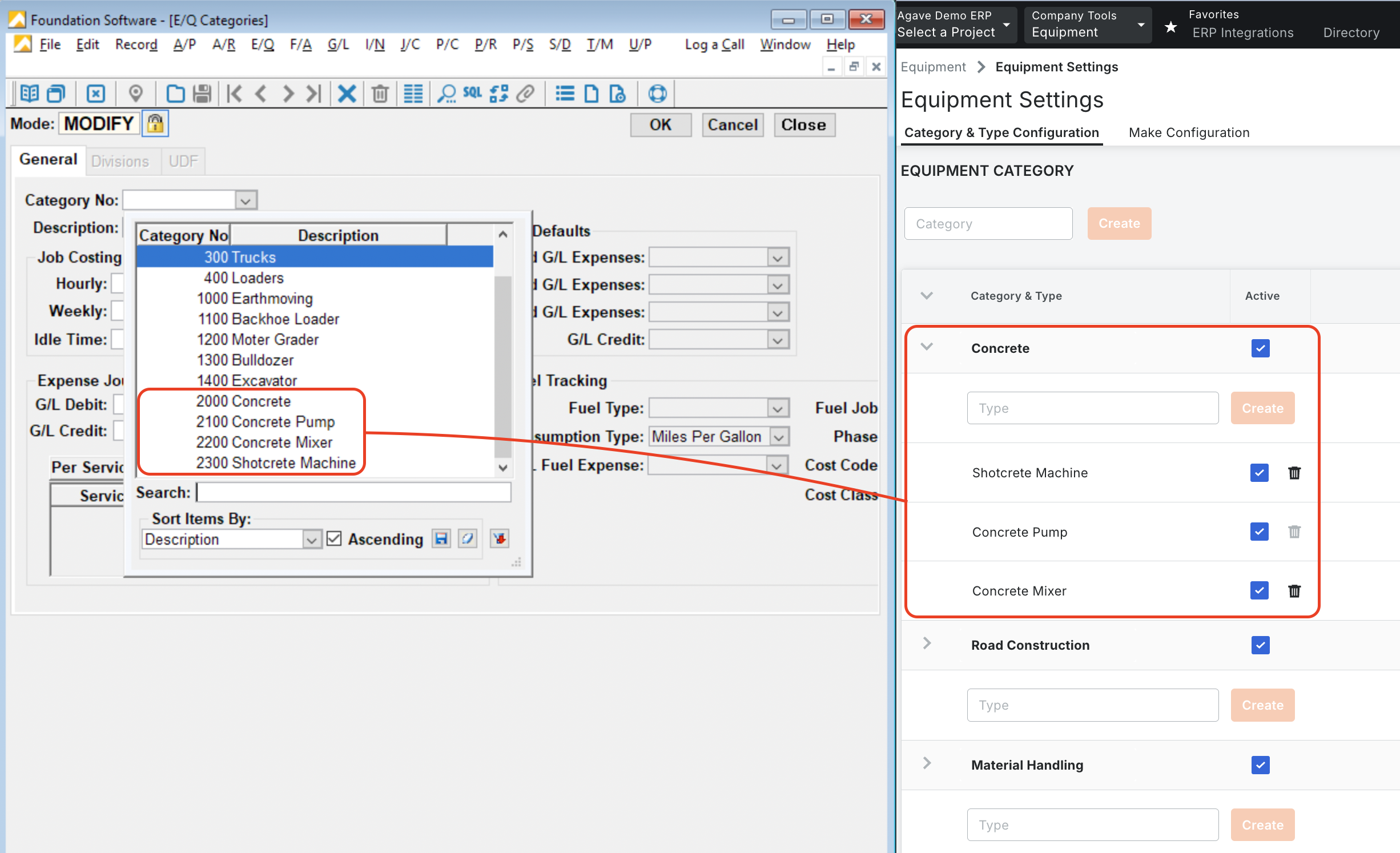 Foundation and Procore Visual Mapping