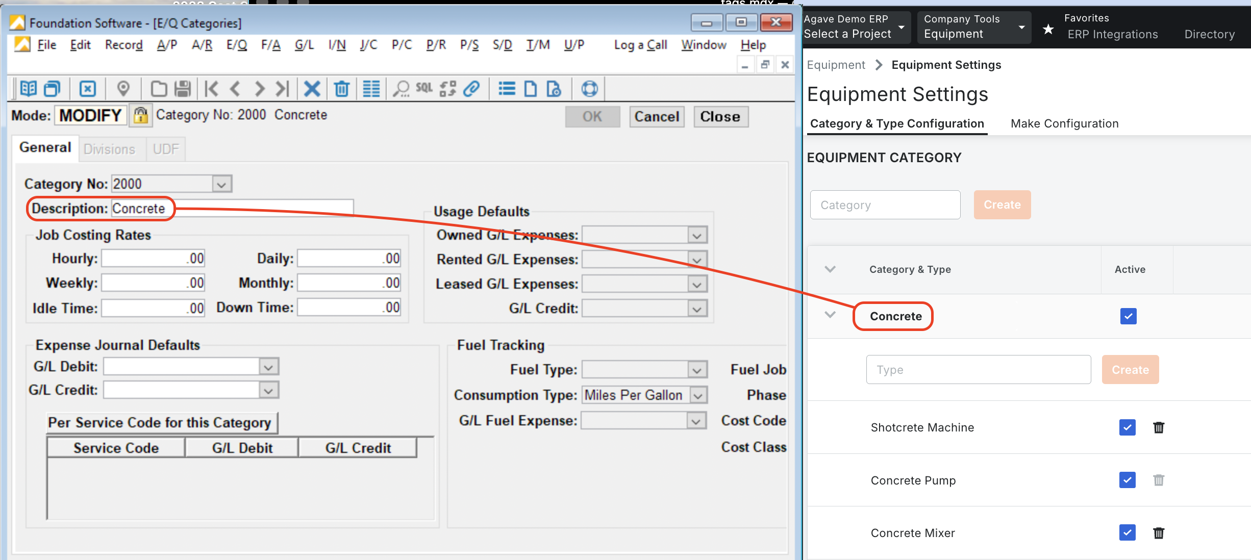 Foundation and Procore Visual Mapping