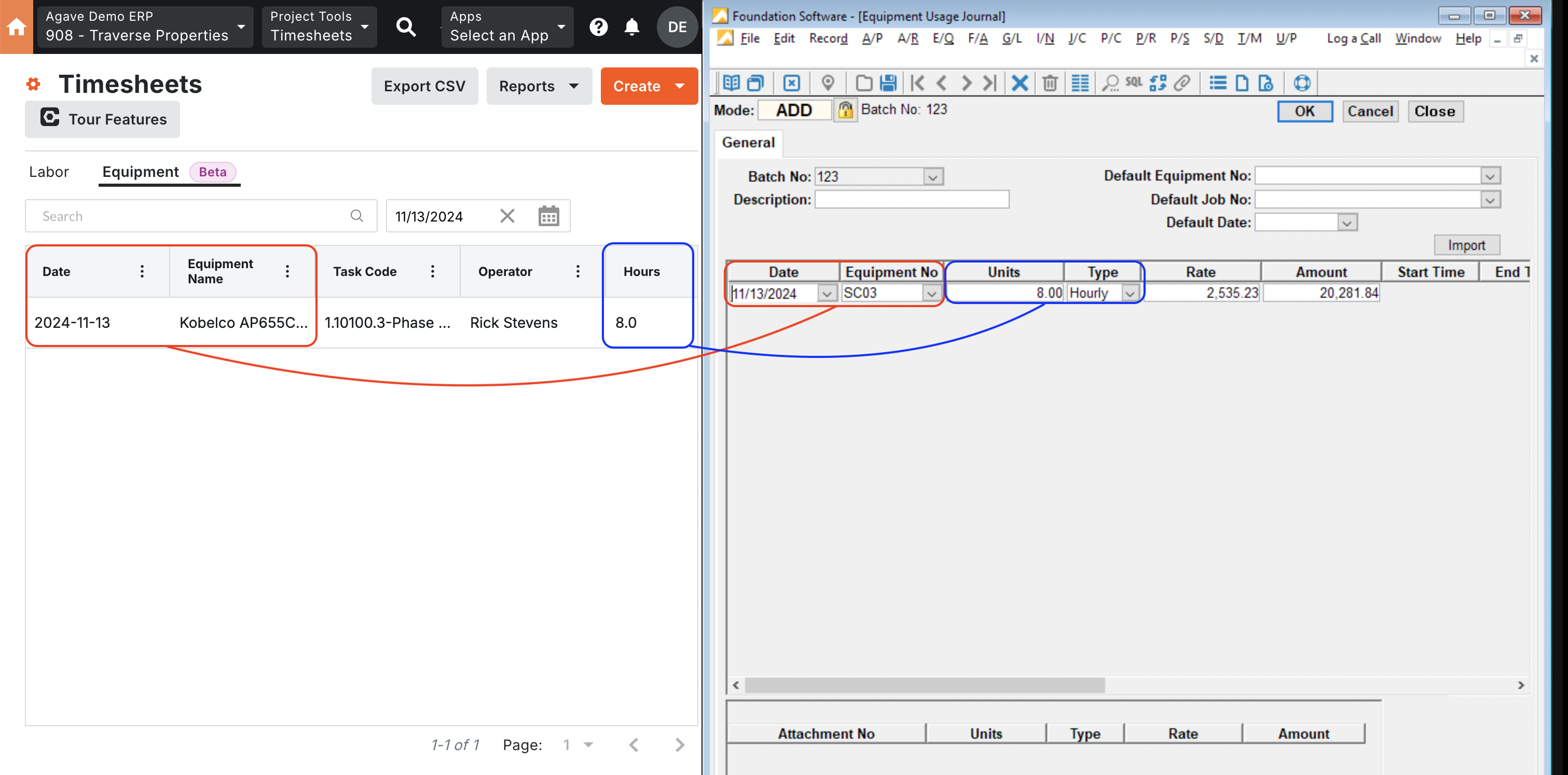 Foundation and Procore Visual Mapping