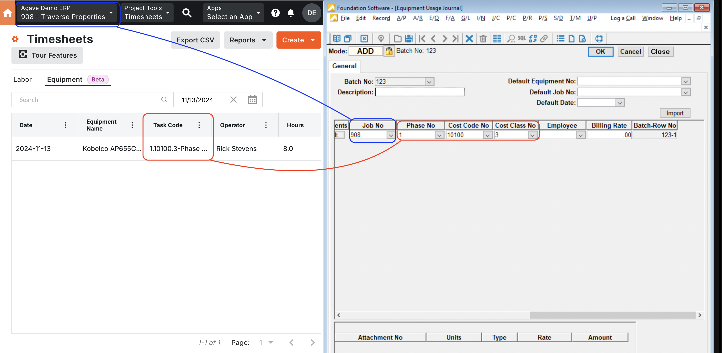 Foundation and Procore Visual Mapping