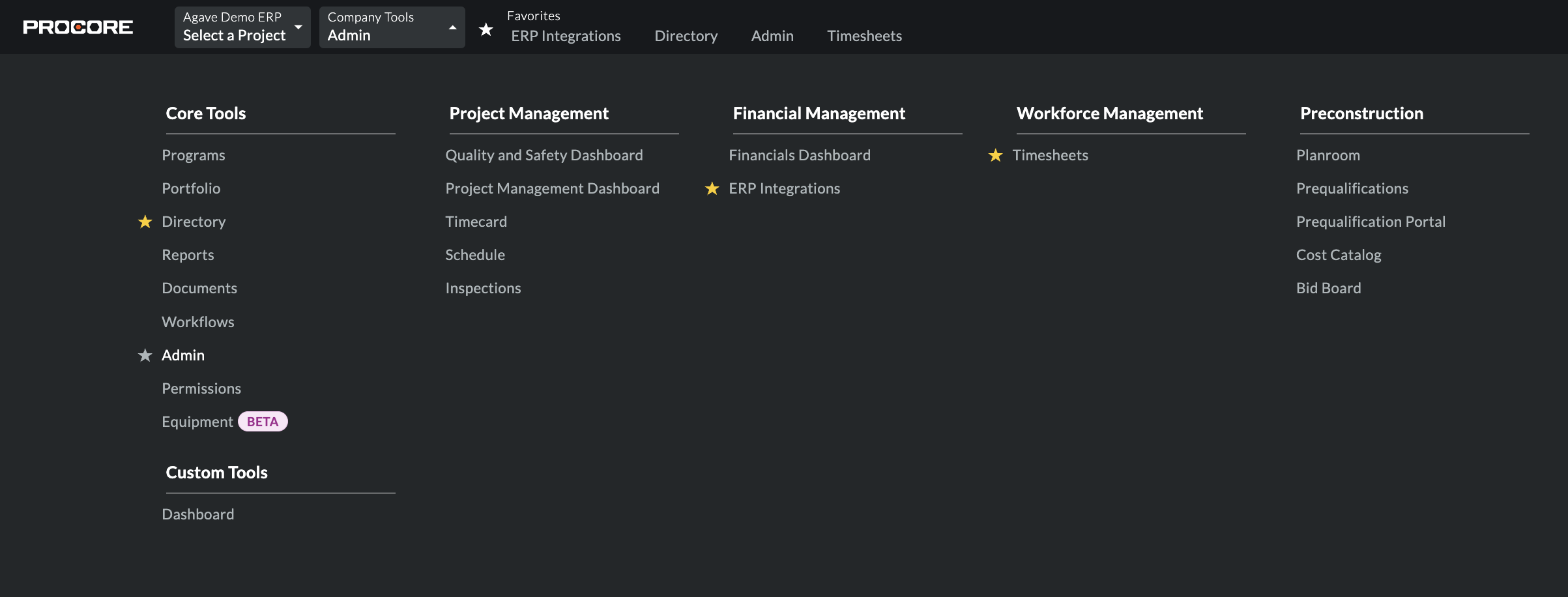 Procore and Foundation Per Diem