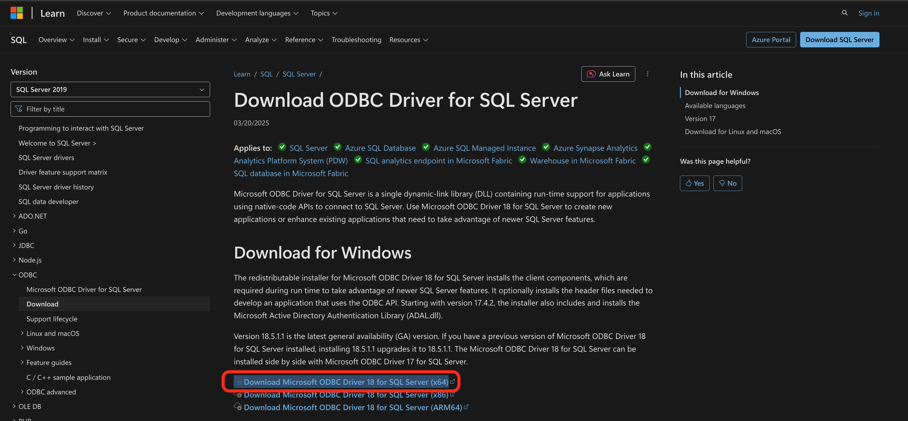 ODBC Guide
