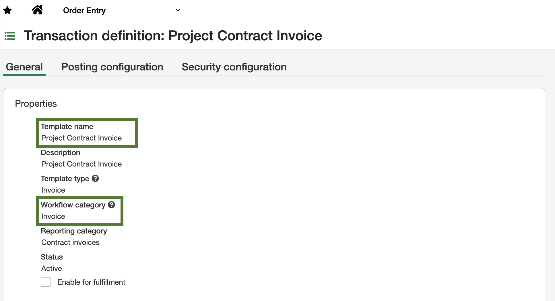 Sage Intacct AR Invoice Order Entry Transaction Definition