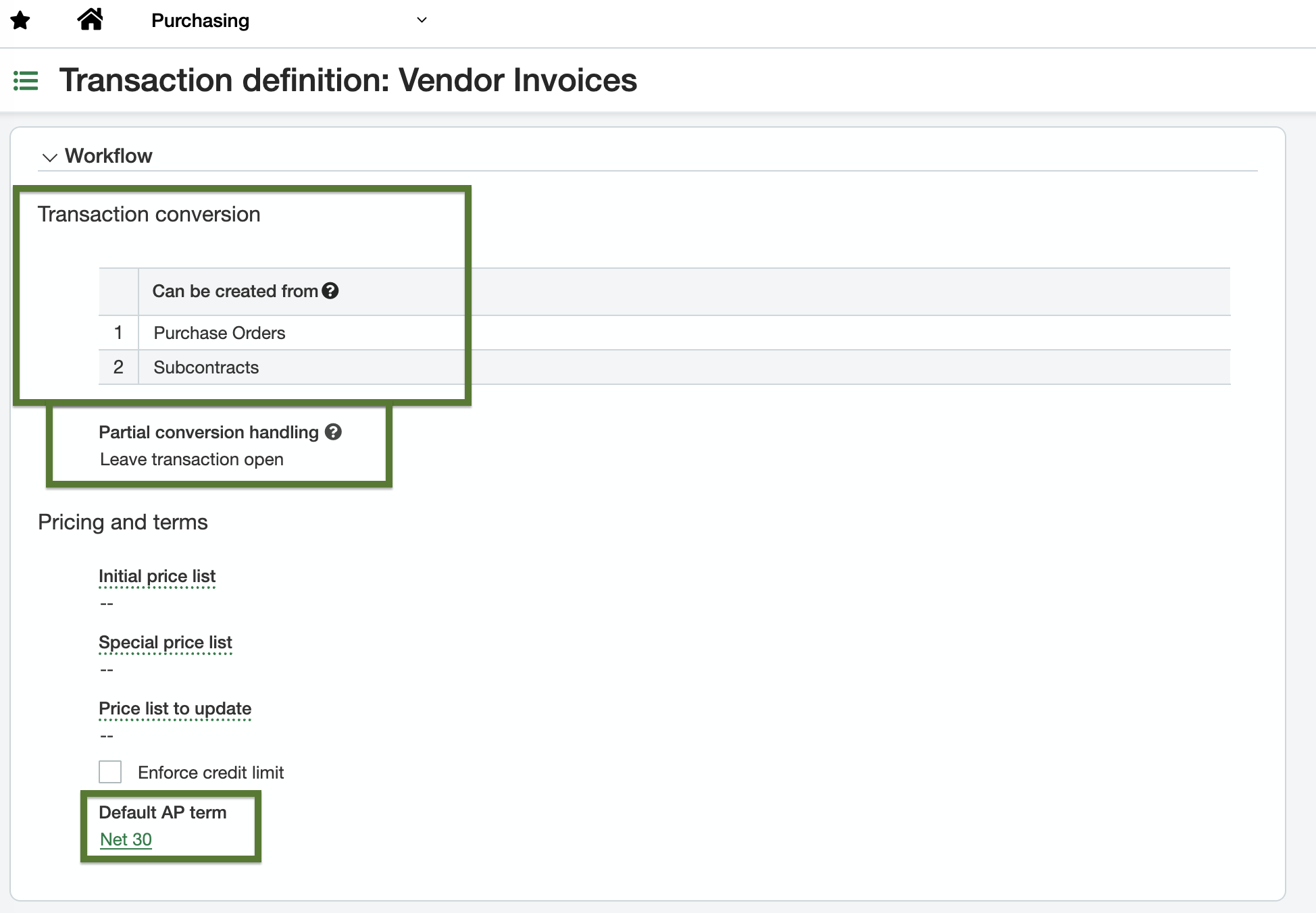 Sage Intacct Invoice Transaction Definition