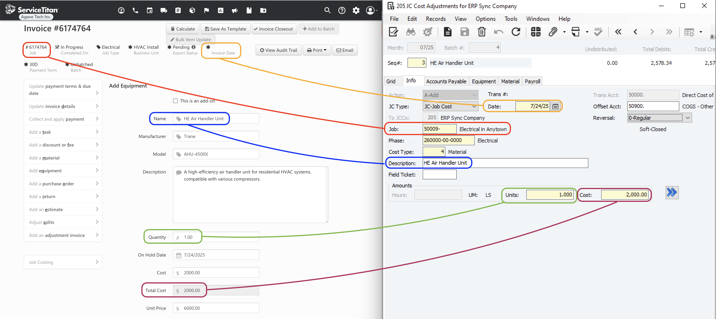 ServiceTitan and Vista Visual Mapping
