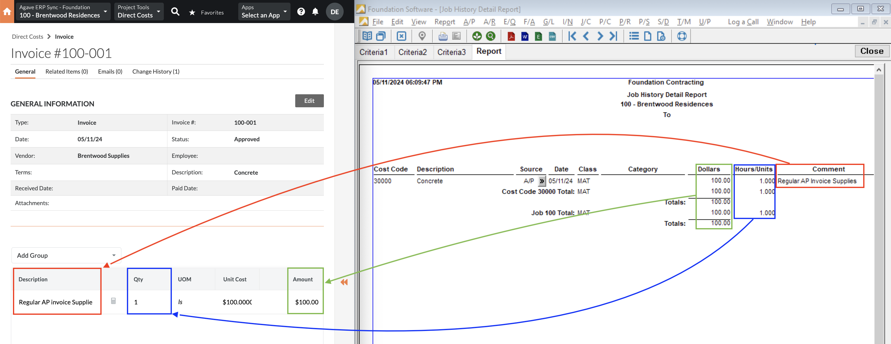 Foundation and Procore Visual Mapping