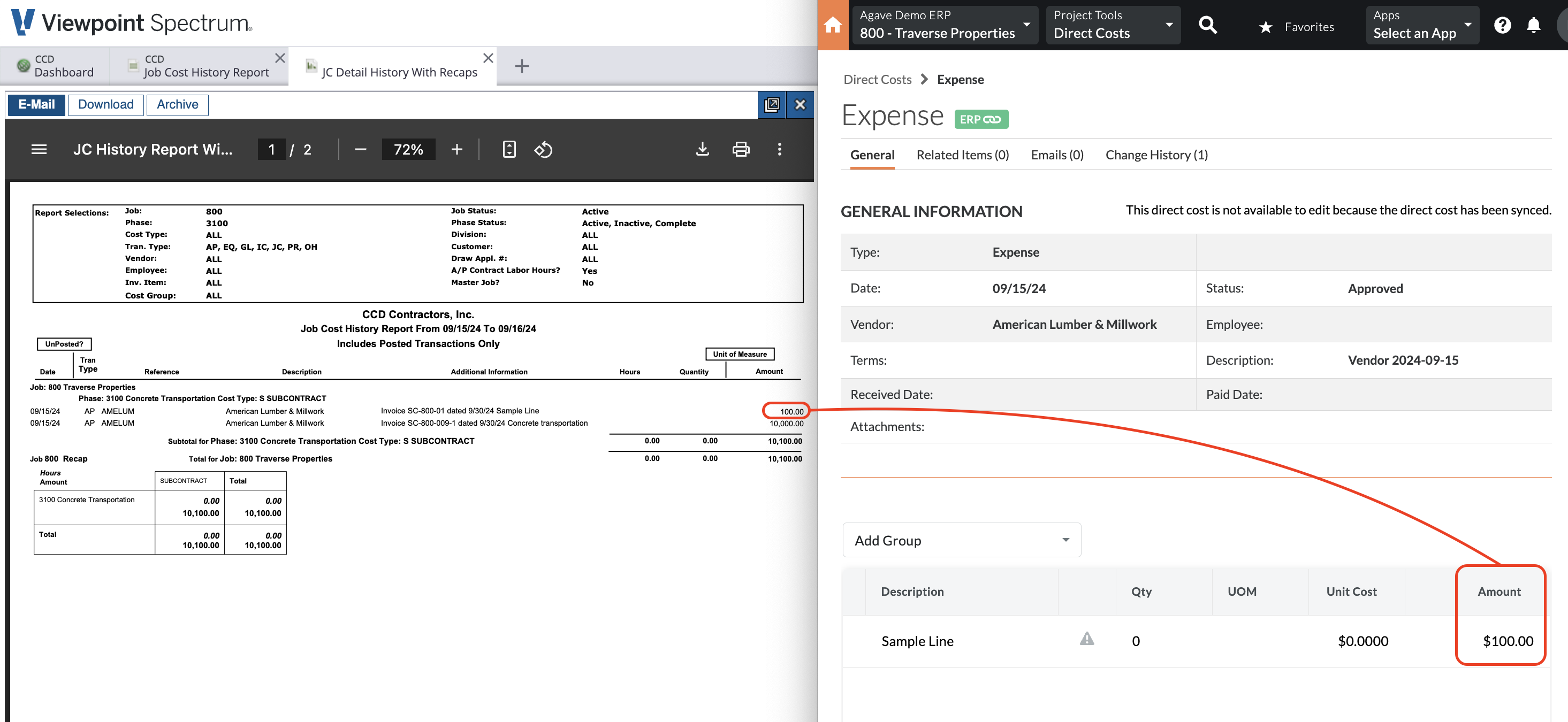Procore and Spectrum Visual Mapping