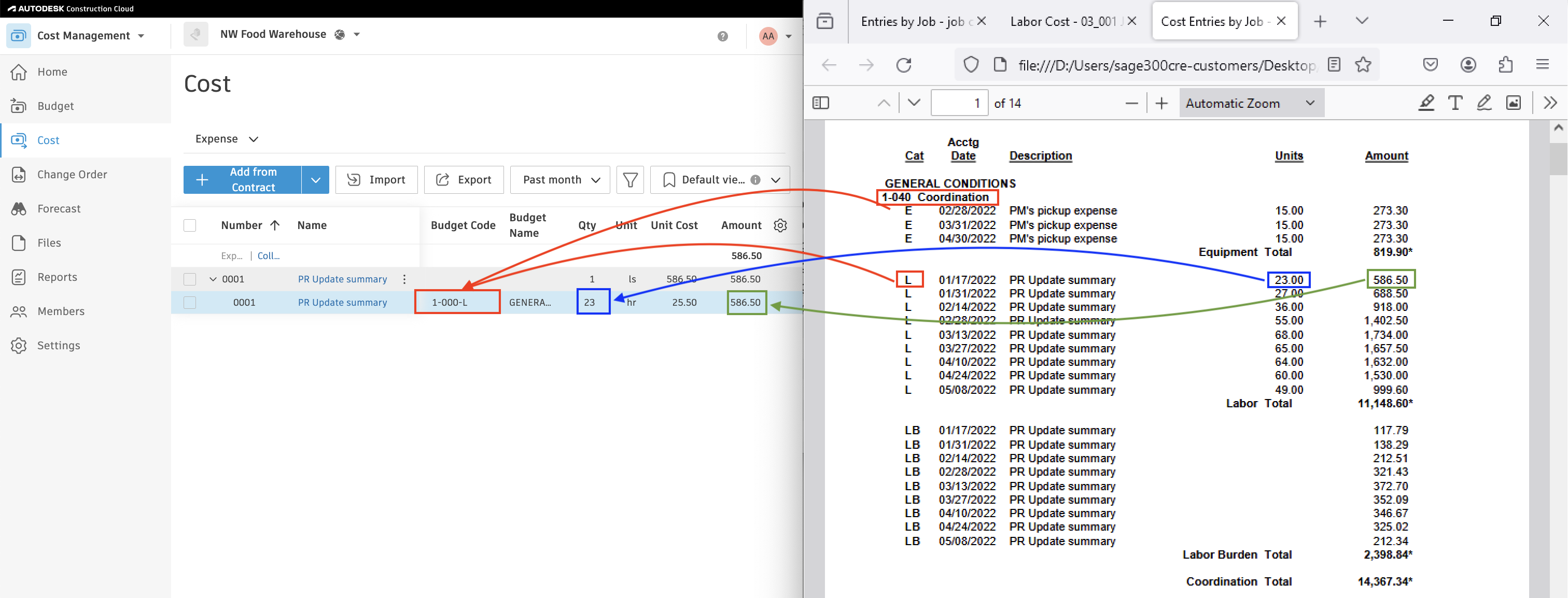 Autodesk Build and Sage 100 Vendors Mapping