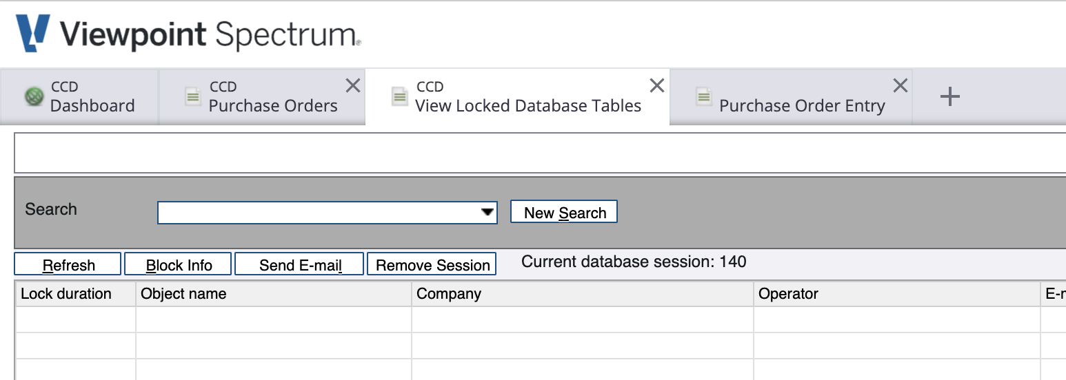 Spectrum Locked Tables