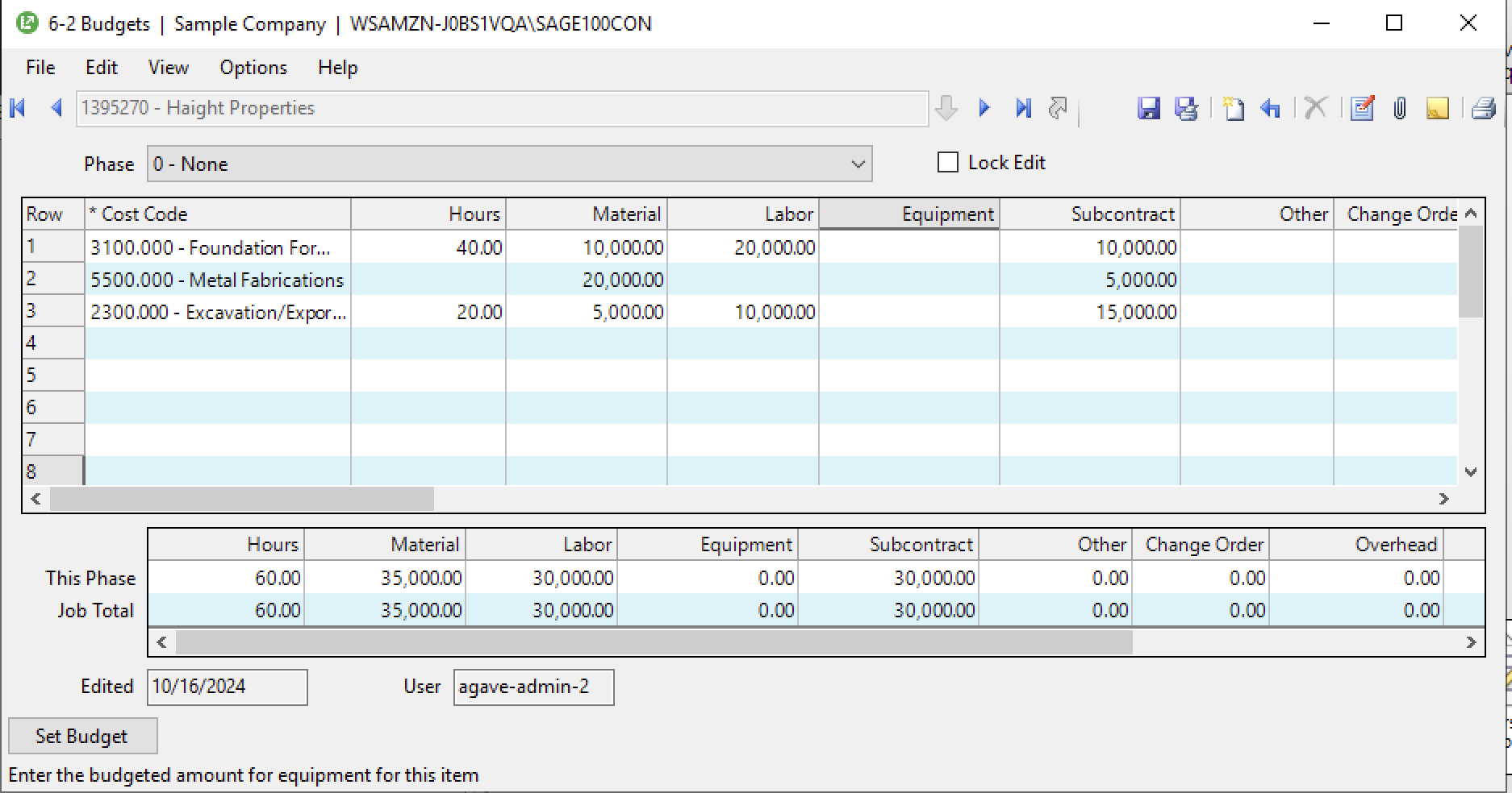 Procore and Sage 100 Prime Contract Visual Mapping