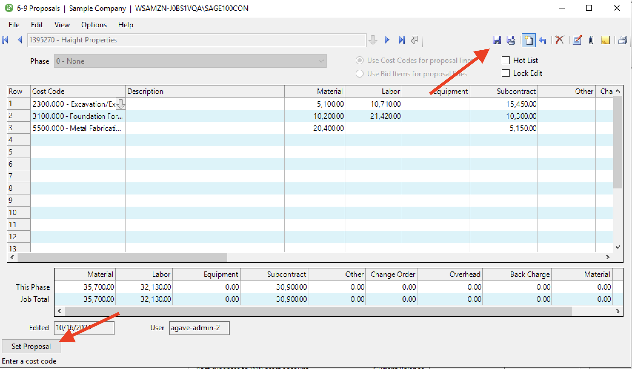 Procore and Sage 100 Prime Contract Visual Mapping