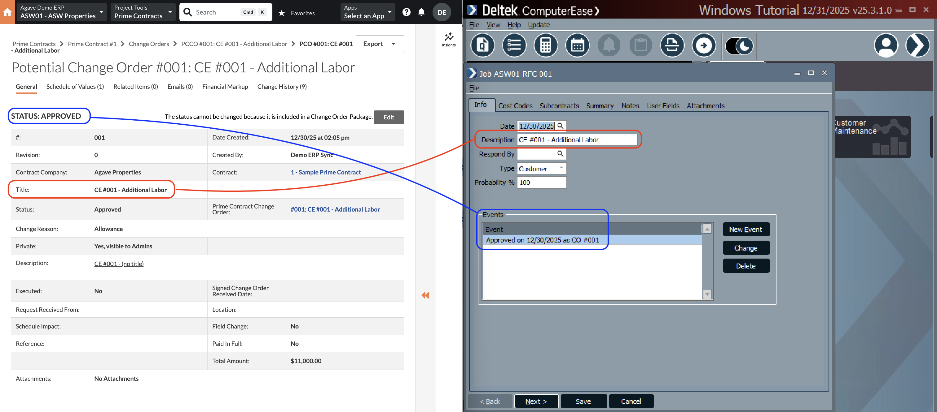 Procore and ComputerEase Visual Mapping