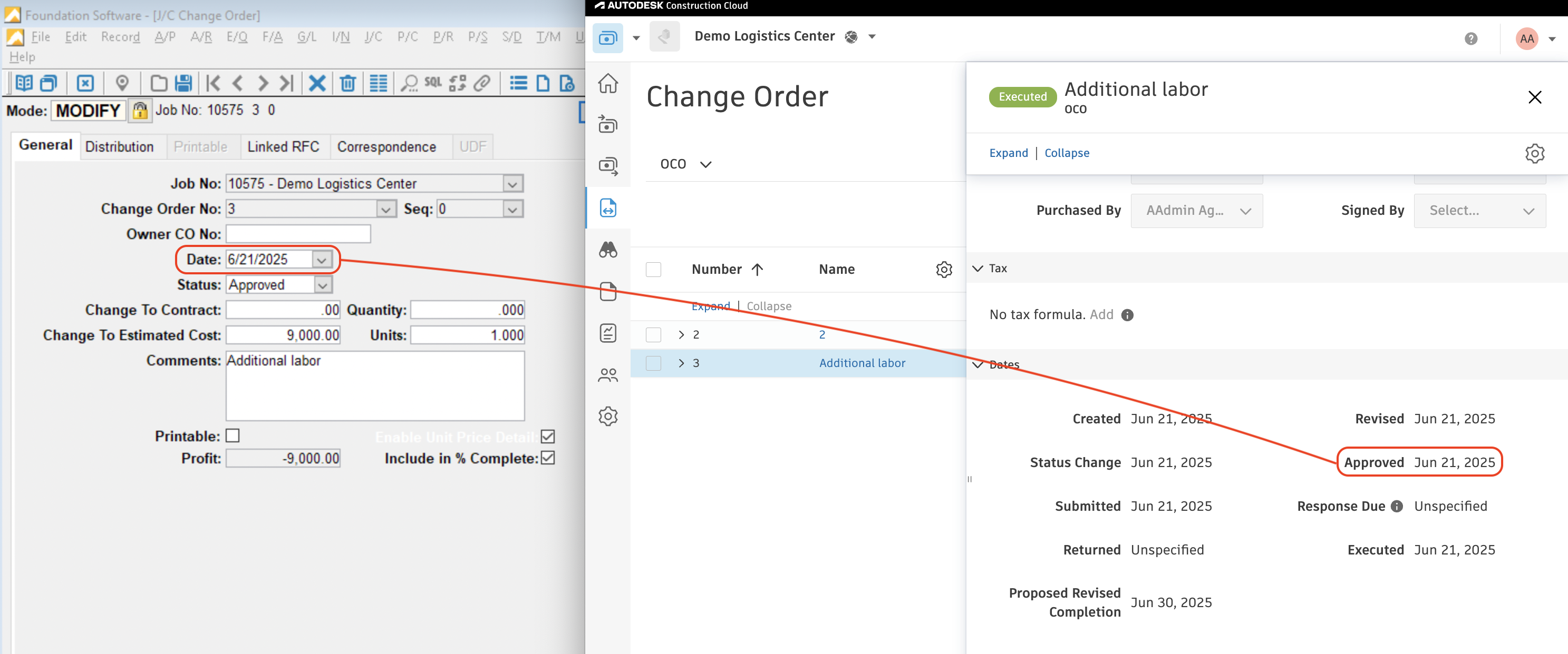 Autodesk Build and Foundation Prime Contracts Visual Mapping