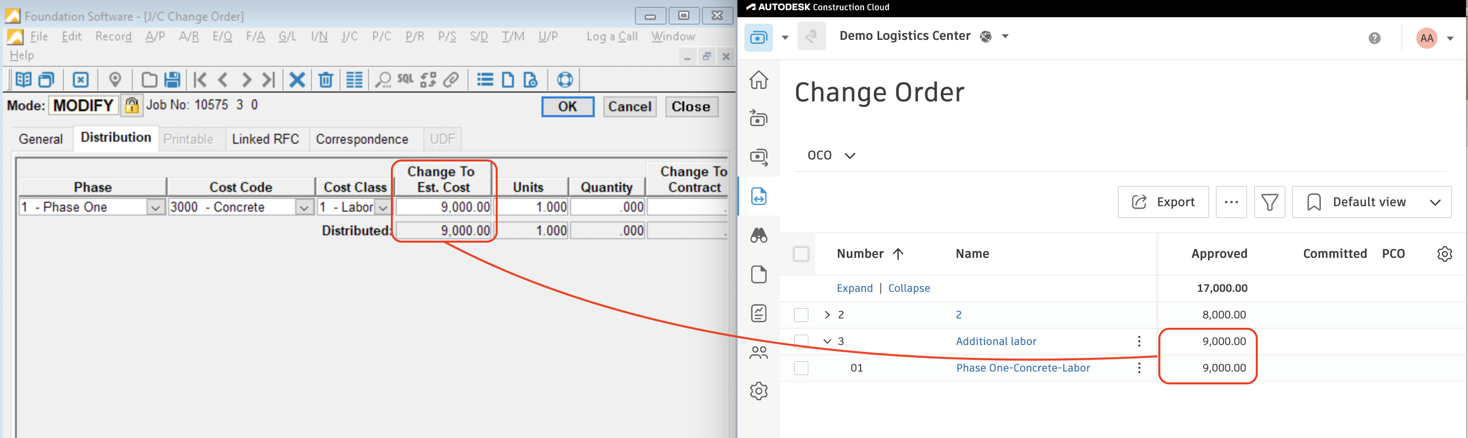 Autodesk Build and Foundation Prime Contracts Visual Mapping
