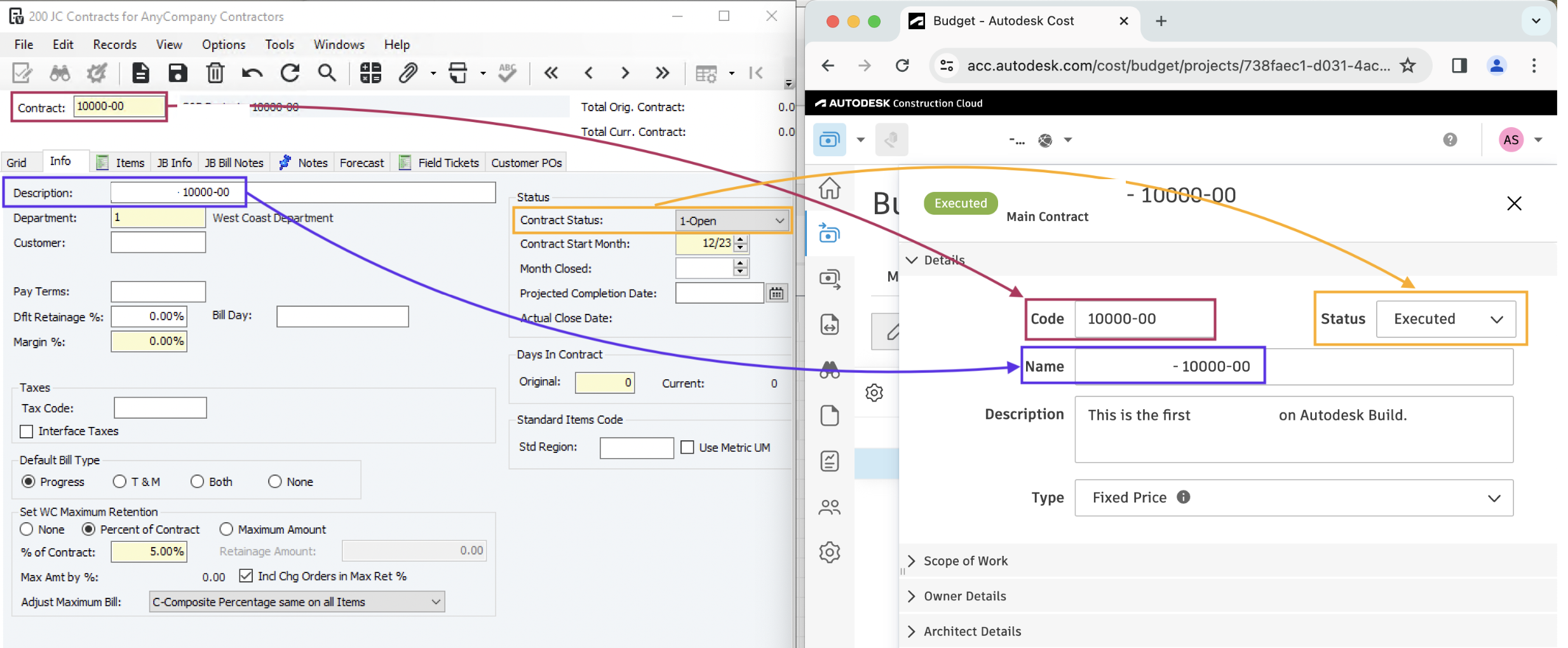 Autodesk Build and Vista Visual Mapping