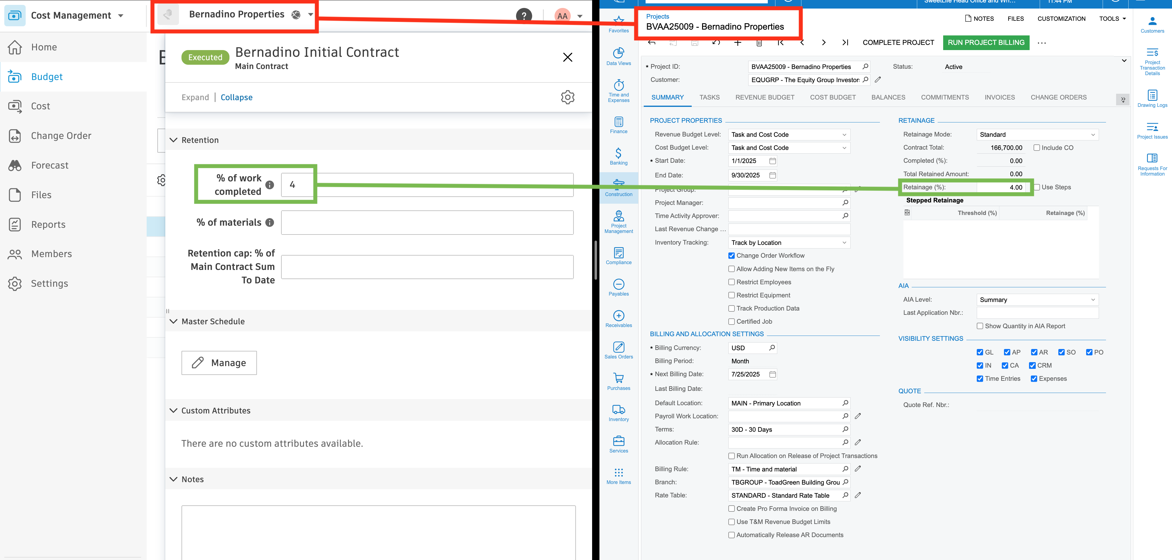 Autodesk Build and Acumatica Prime Contract Mapping
