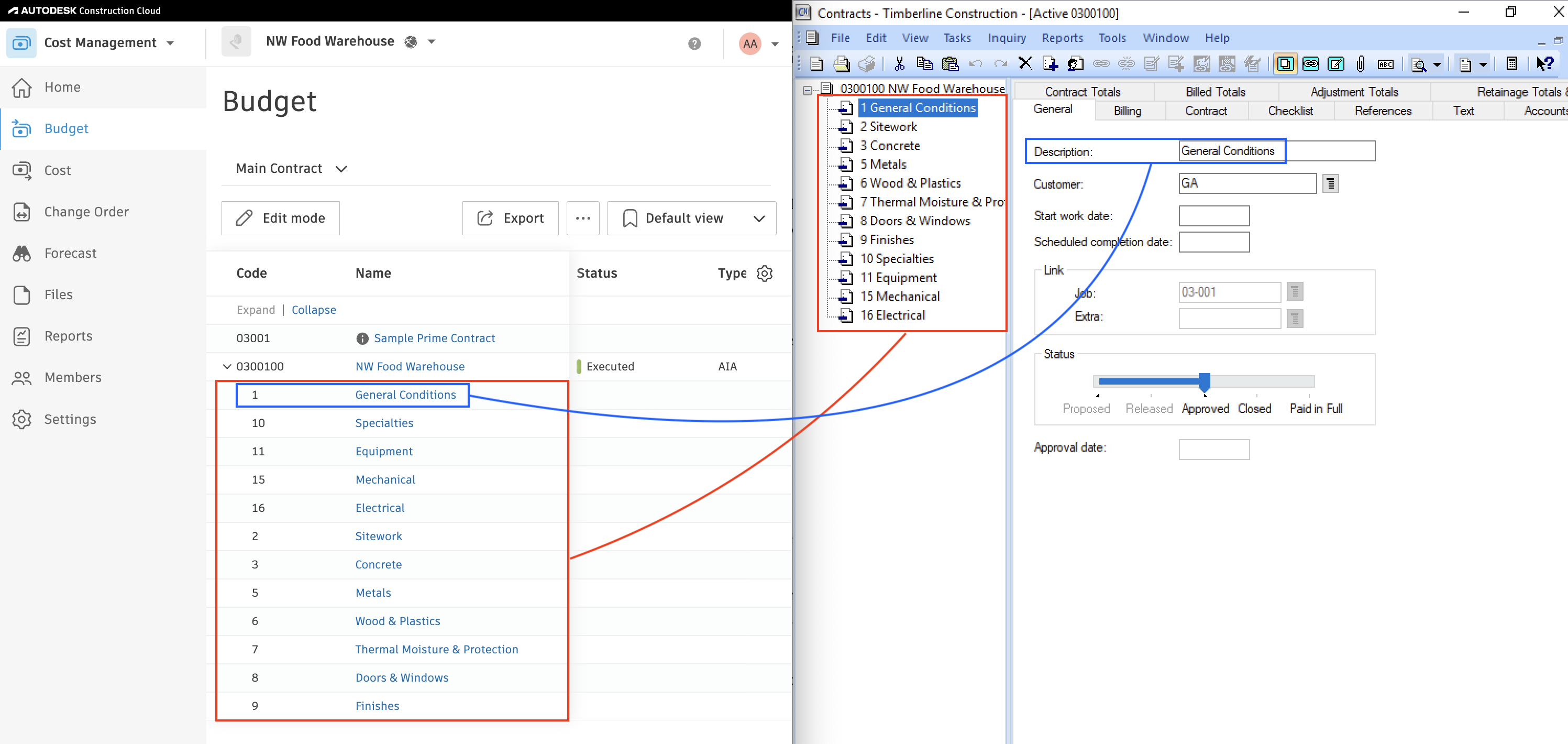 Autodesk Build and Sage 100 Vendors Mapping