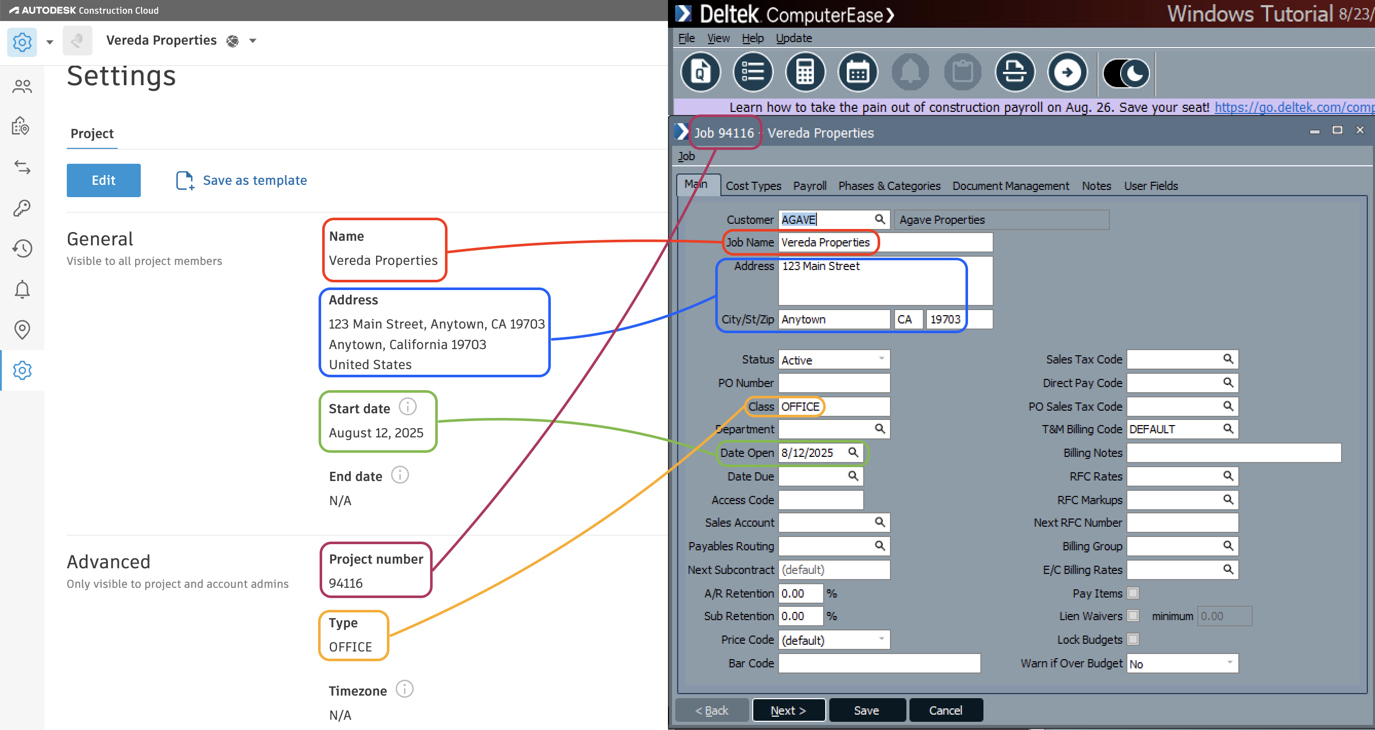 Autodesk Build and Vista Visual Mapping