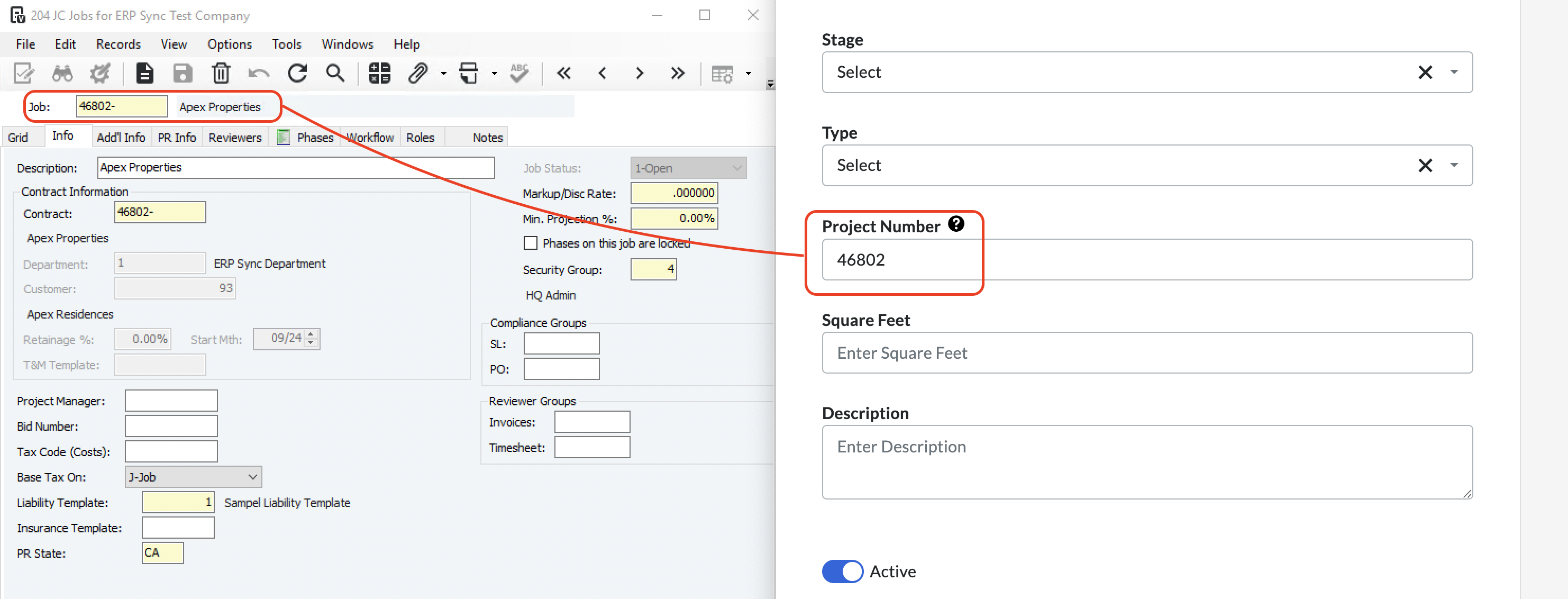 Procore and Vista Visual Mapping