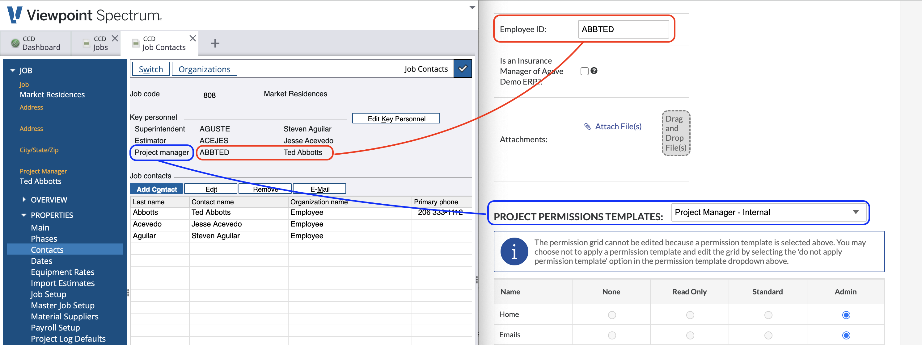 Procore and Spectrum Visual Mapping