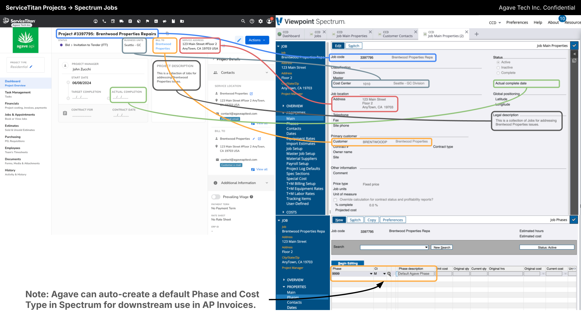 ServiceTitan and Spectrum AR Invoices Visual Mapping