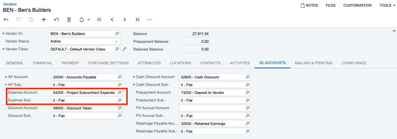 Procore and Acumatica Purchase Order Visual Mapping