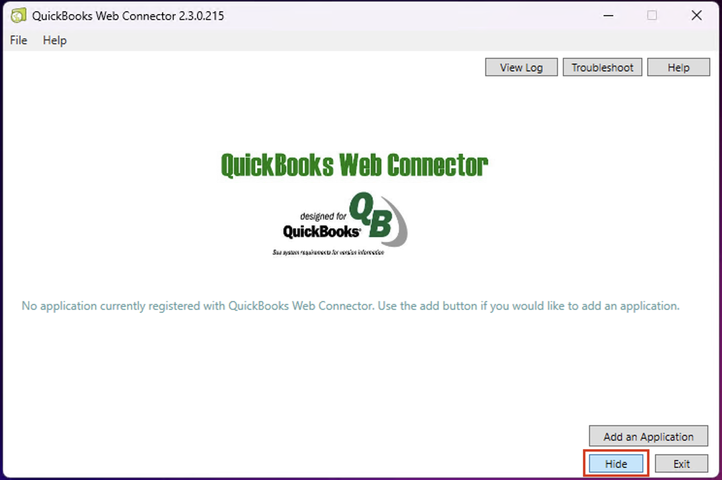 Minimize QuickBooks Desktop
